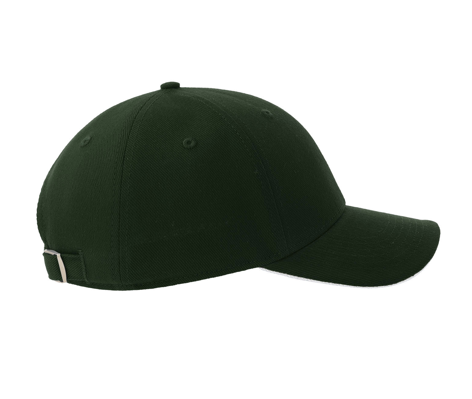 Casquette 6 Pans Contrastée - Bottle Green/white