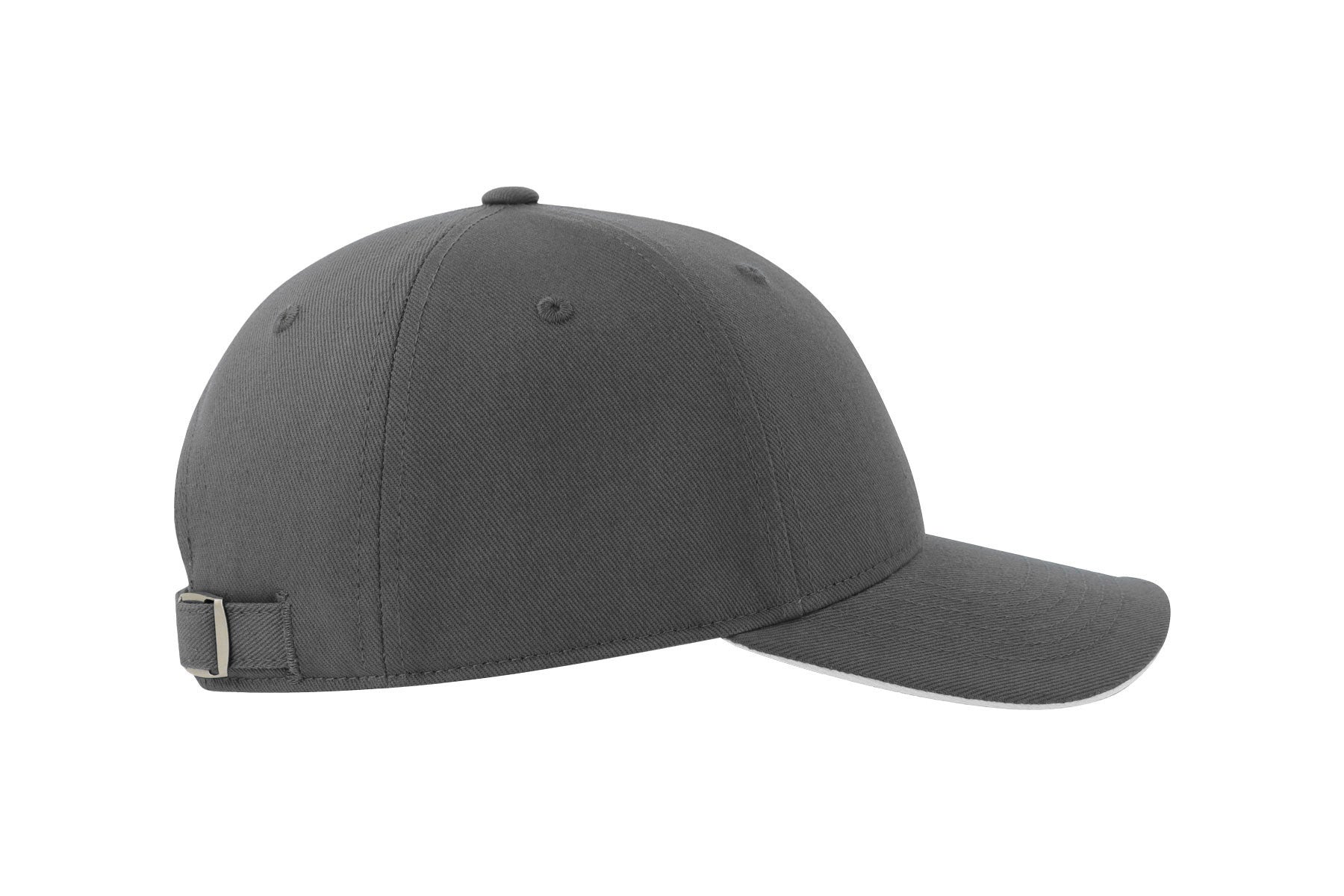 Casquette 6 Pans Contrastée - Dark Grey / White