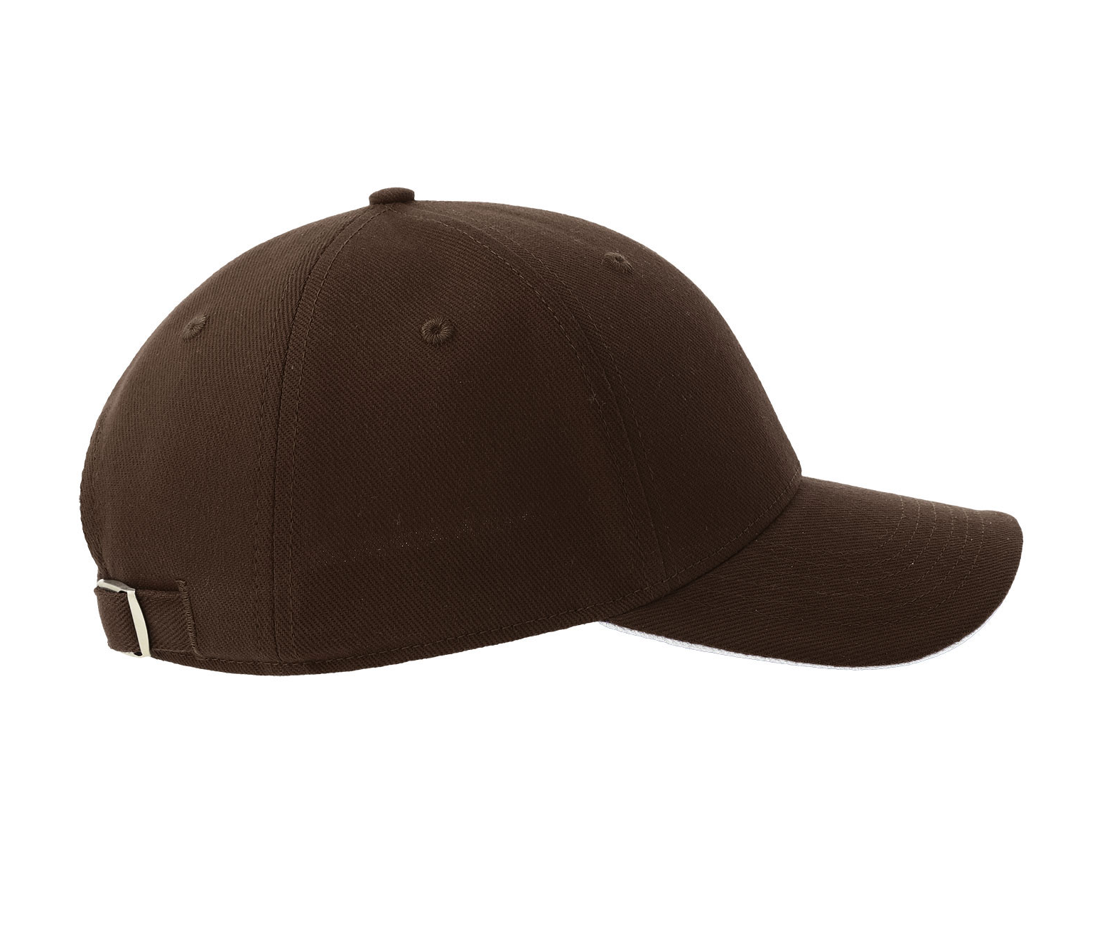 Casquette 6 Pans Contrastée - Brown/white