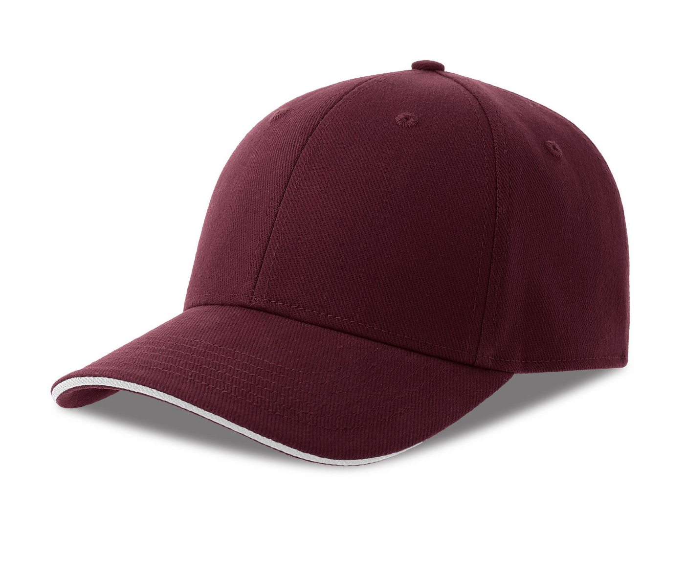 Casquette 6 Pans Contrastée - Burgundy/white