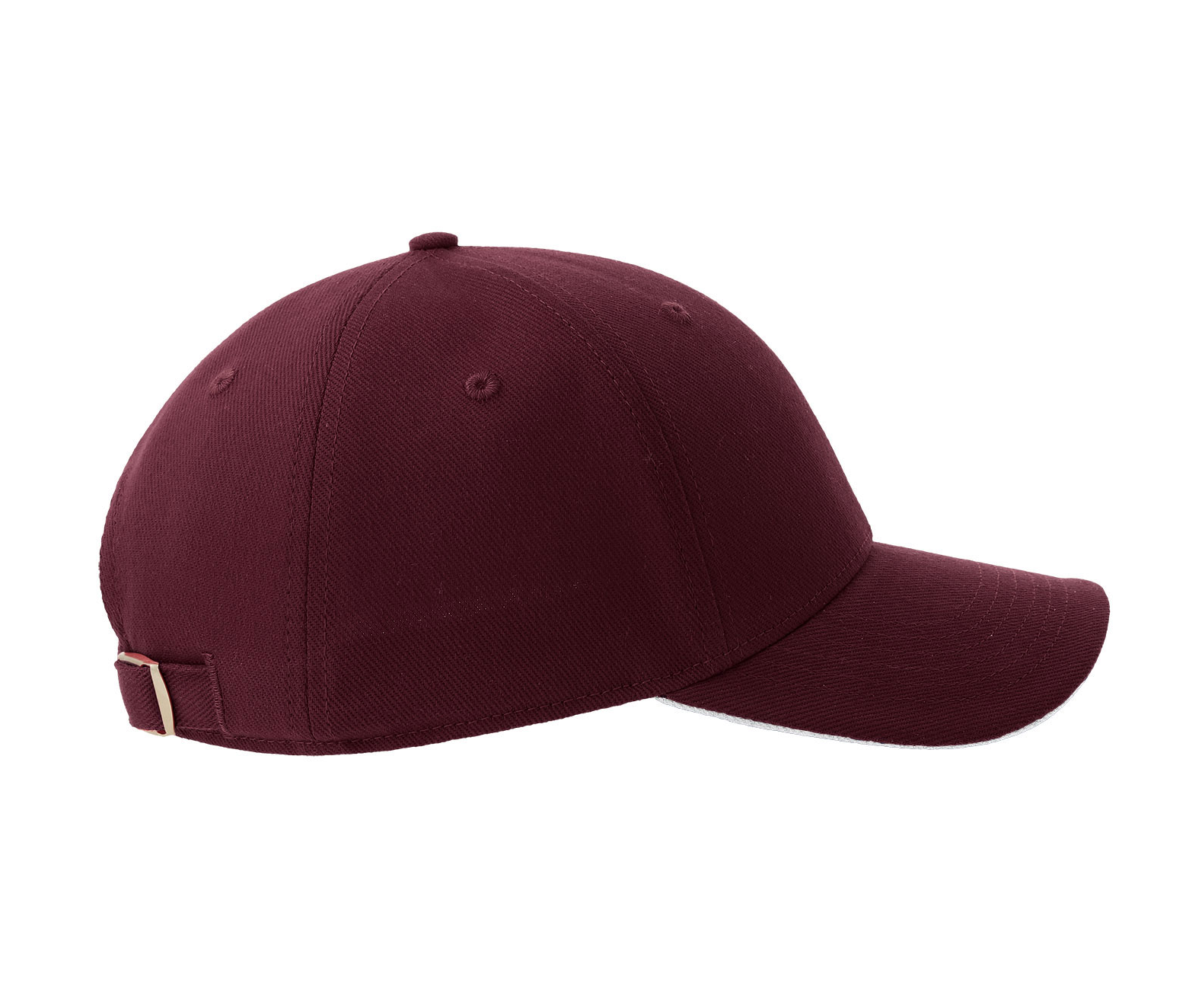 Casquette 6 Pans Contrastée - Burgundy/white