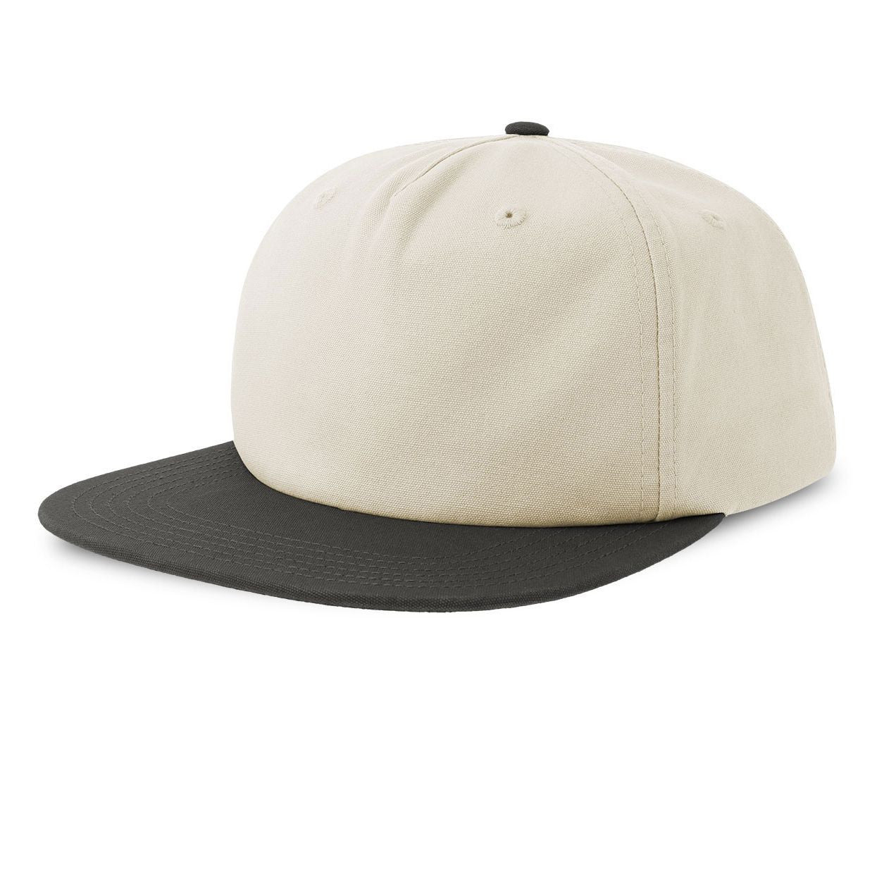 Casquette Vintage Visière Plate - Off White / Dark Grey