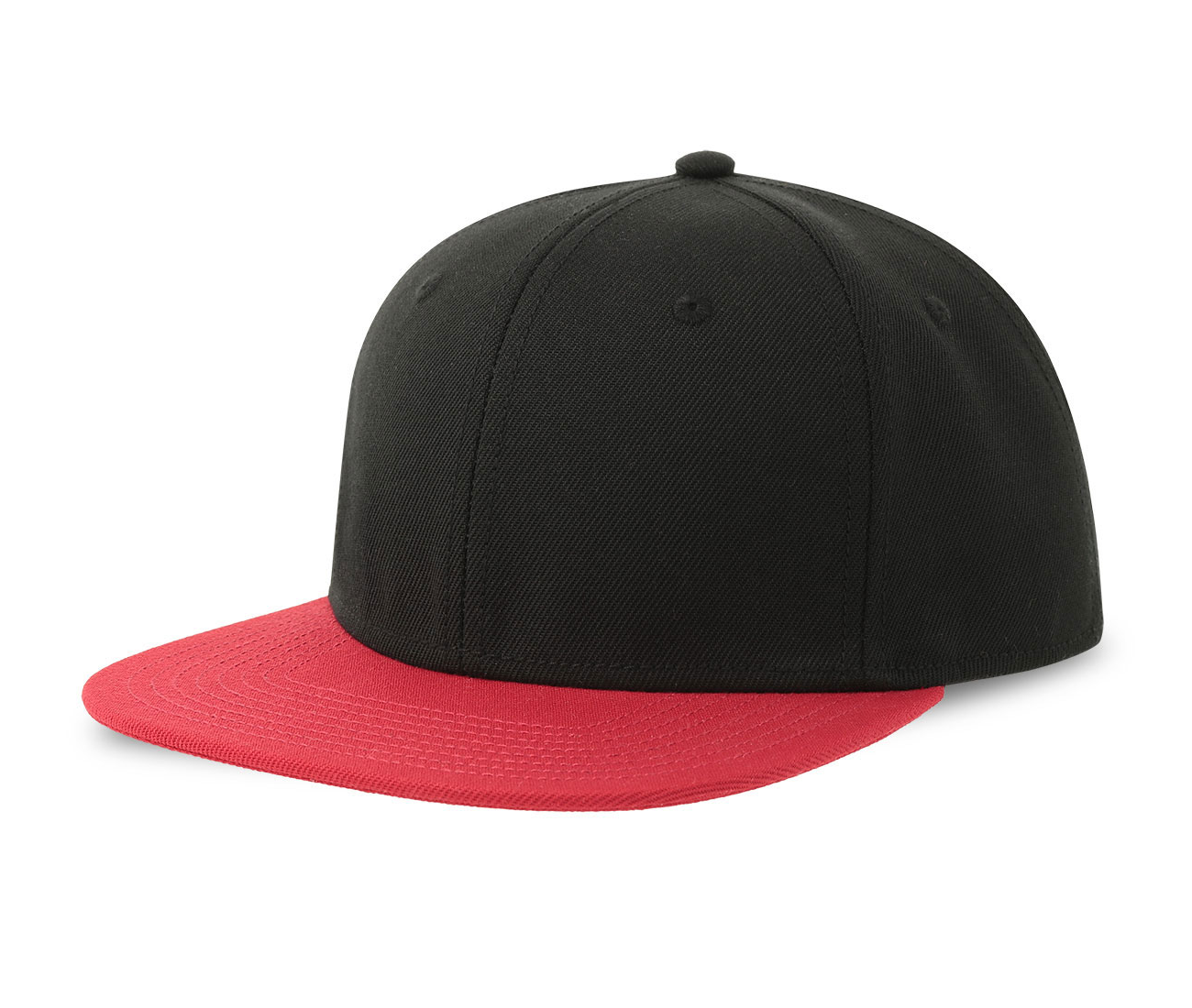 Casquette Snap Visière Plate - Black/red