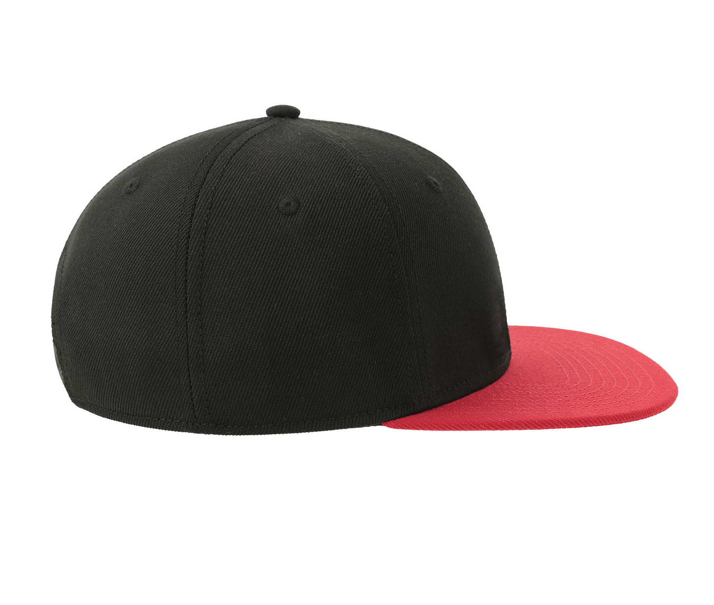 Casquette Snap Visière Plate - Black/red