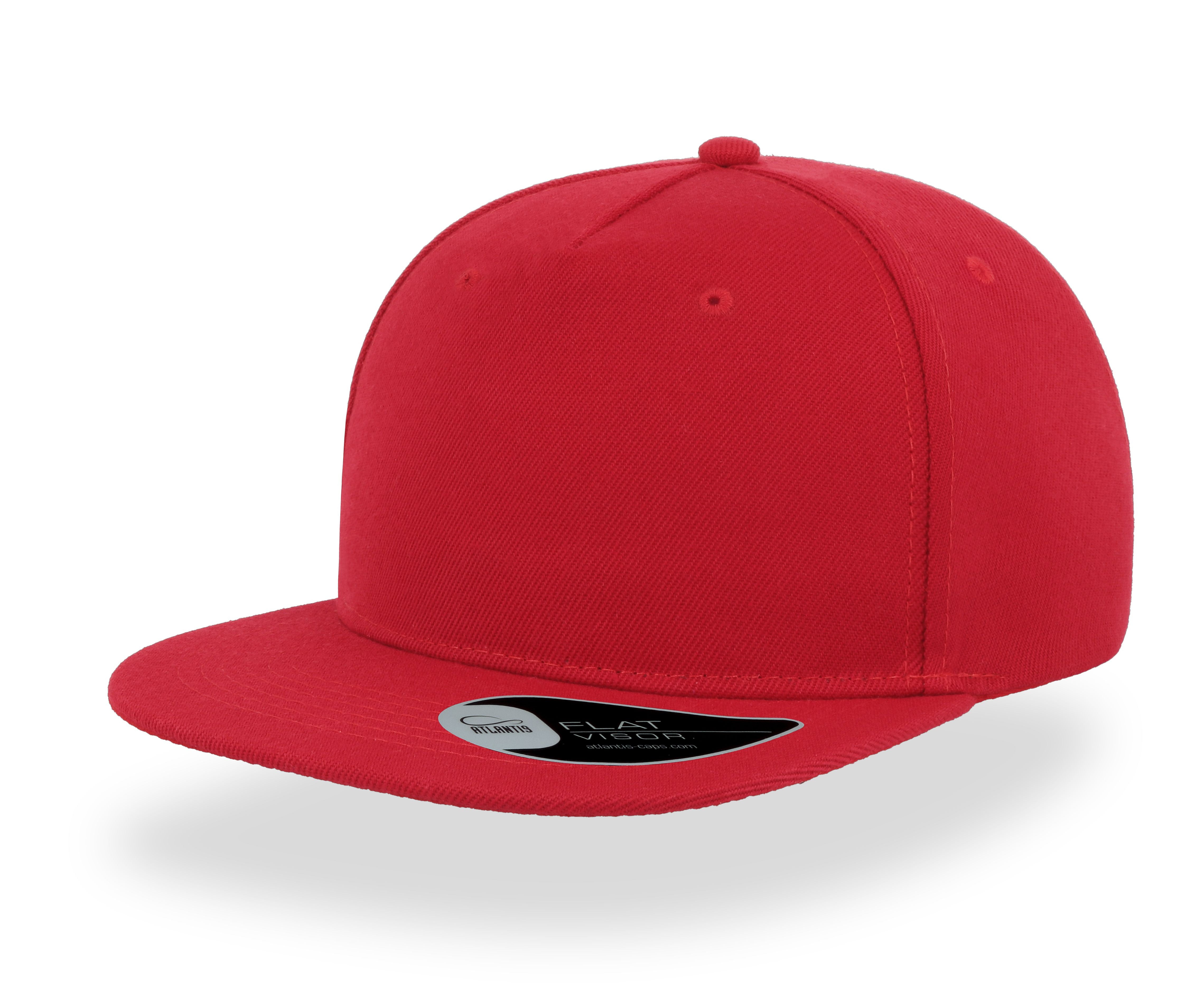 Casquette Visière Plate 5 Pans - Red
