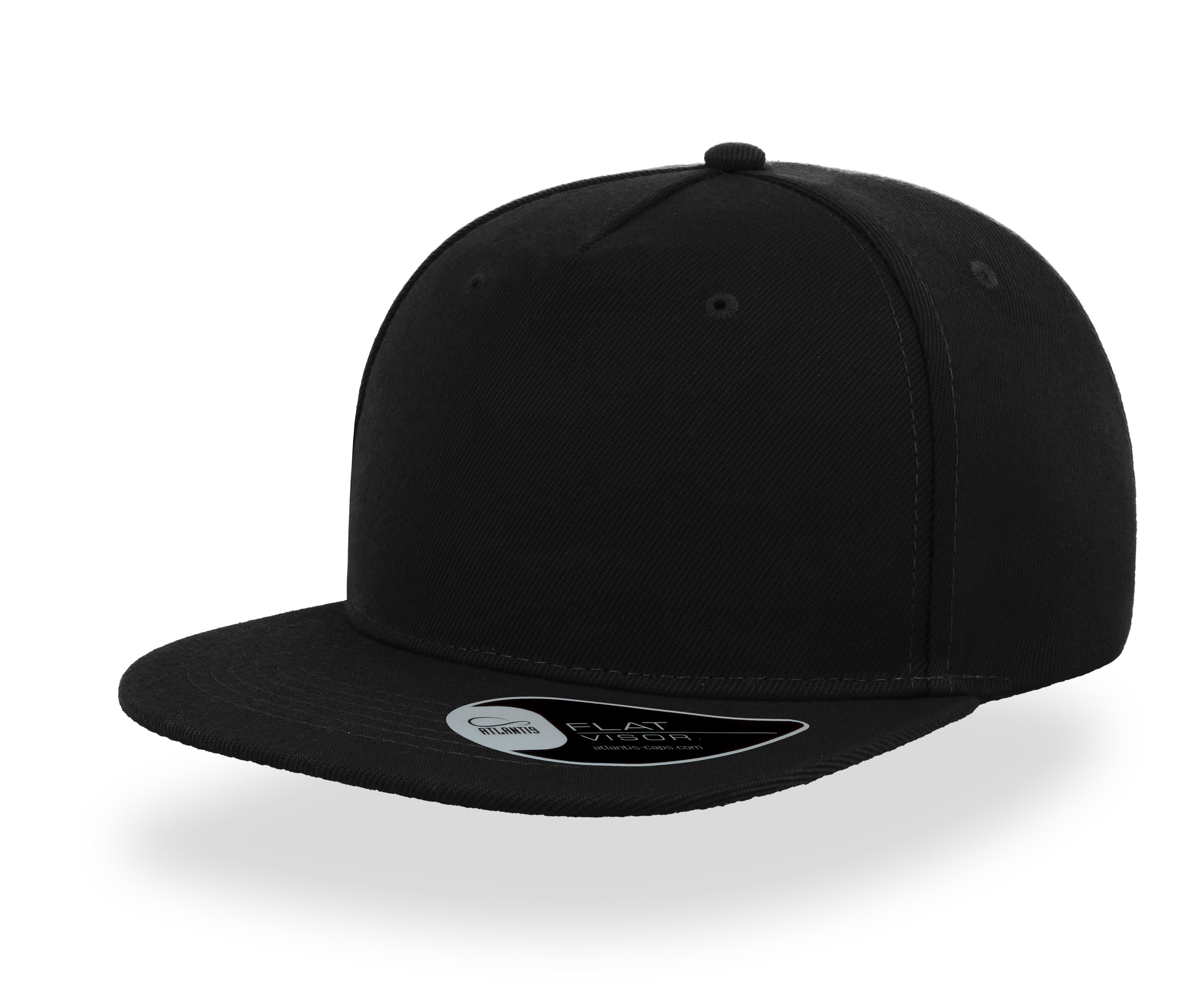 Casquette Visière Plate 5 Pans - Black