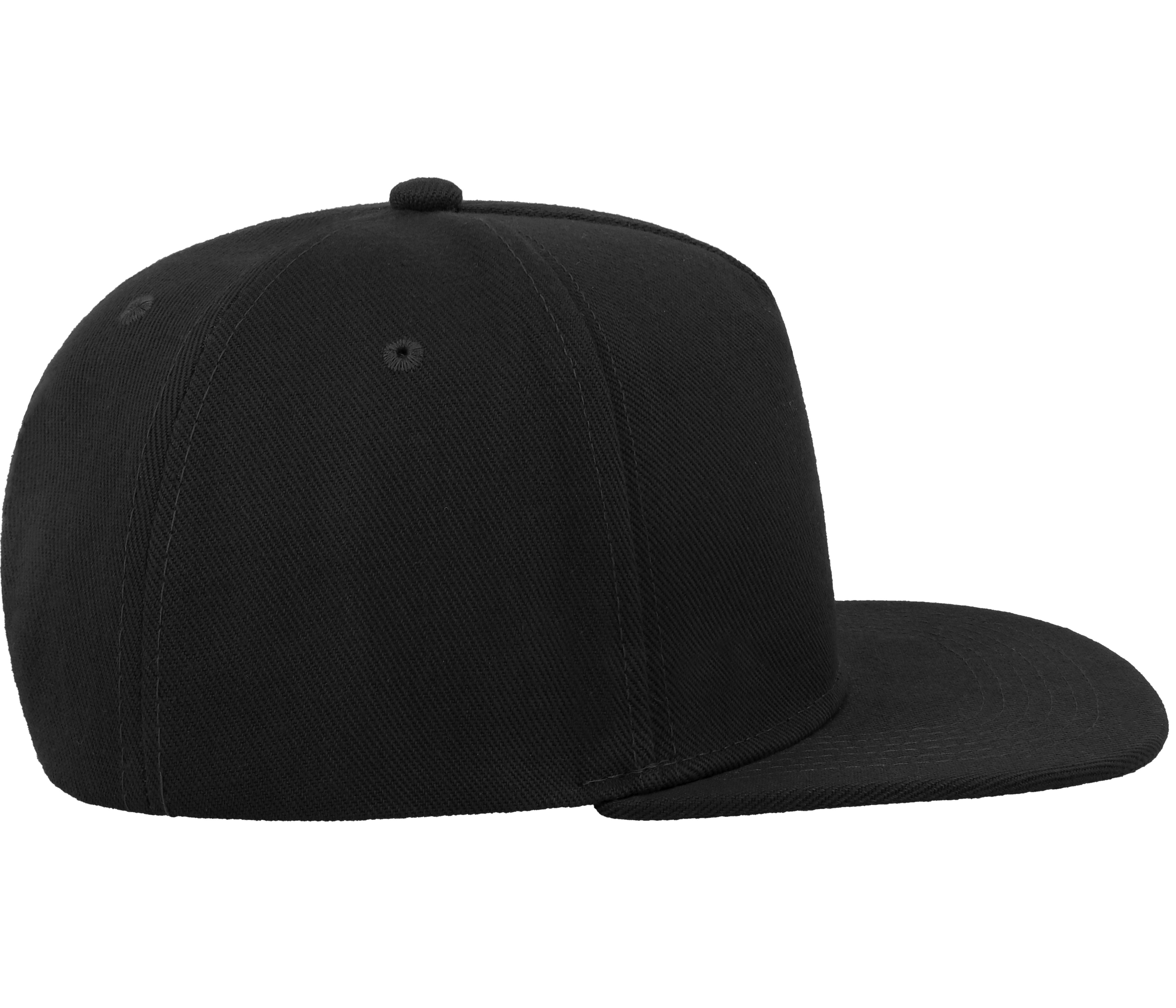 Casquette Visière Plate 5 Pans - Black