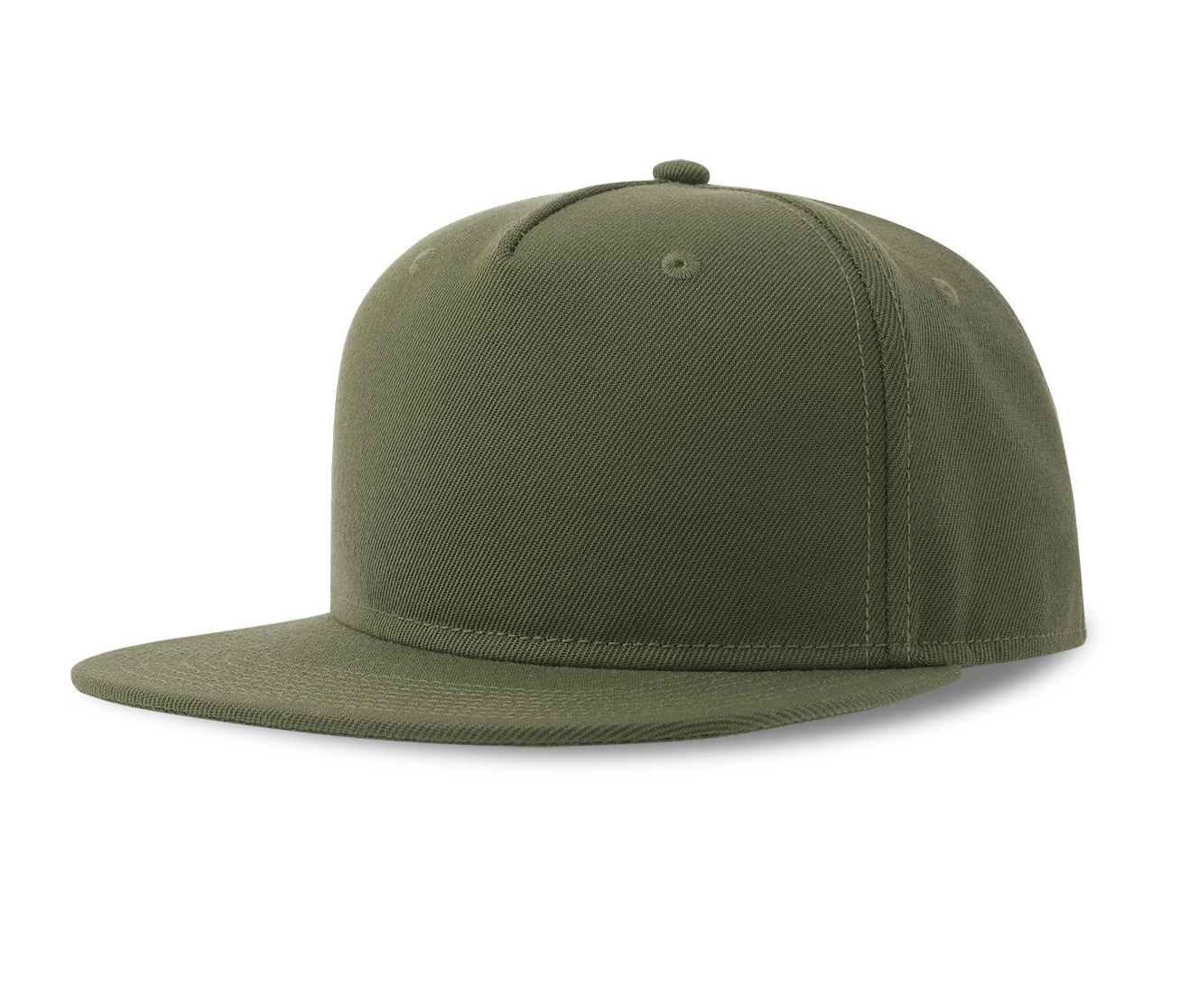 Casquette Visière Plate 5 Pans - Olive