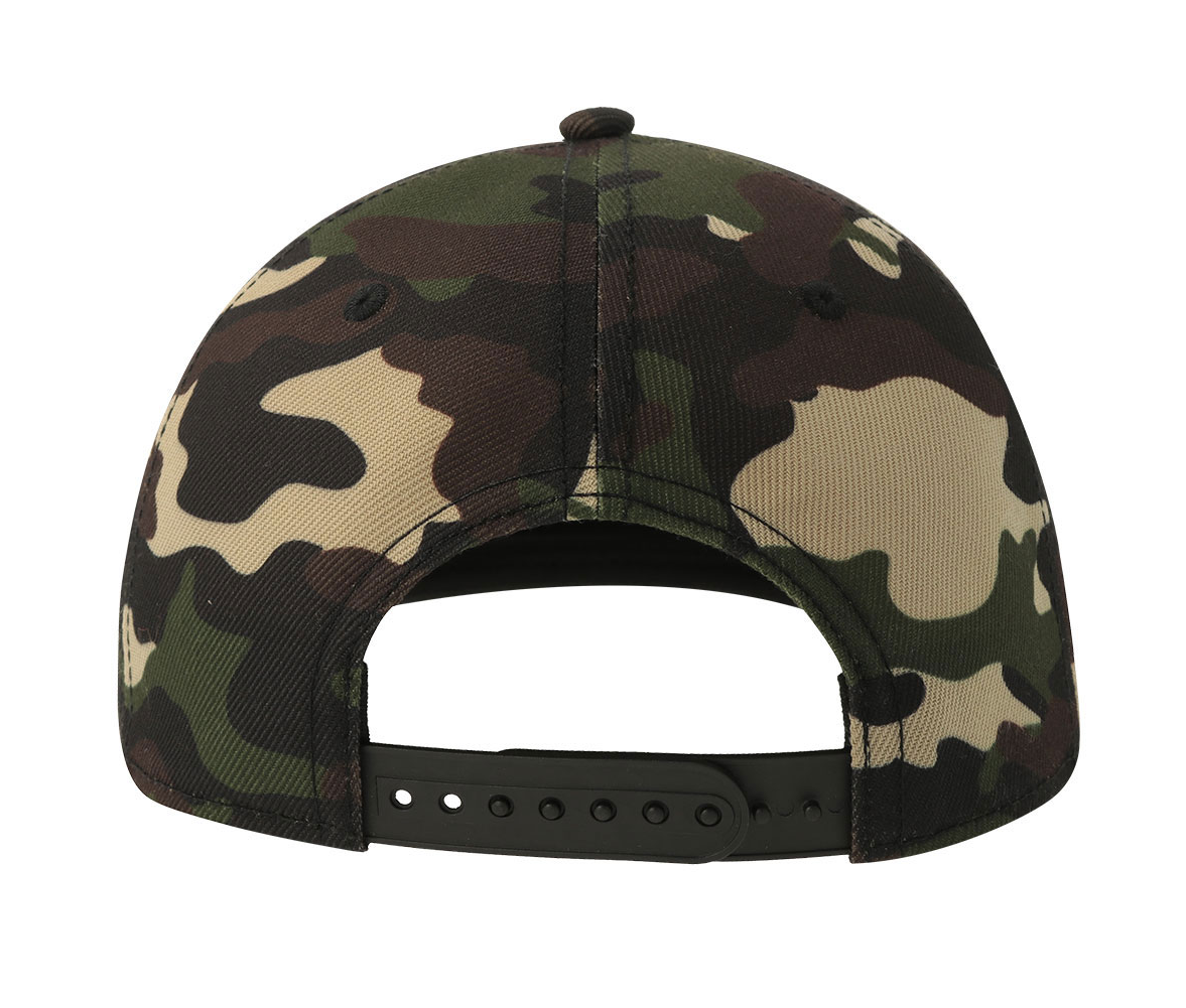Casquette Visière Plate 5 Pans - Camouflage/black