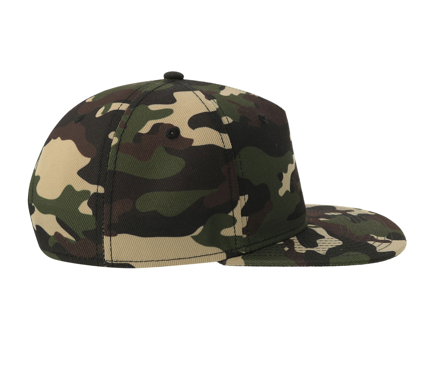 Casquette Visière Plate 5 Pans - Camouflage/black