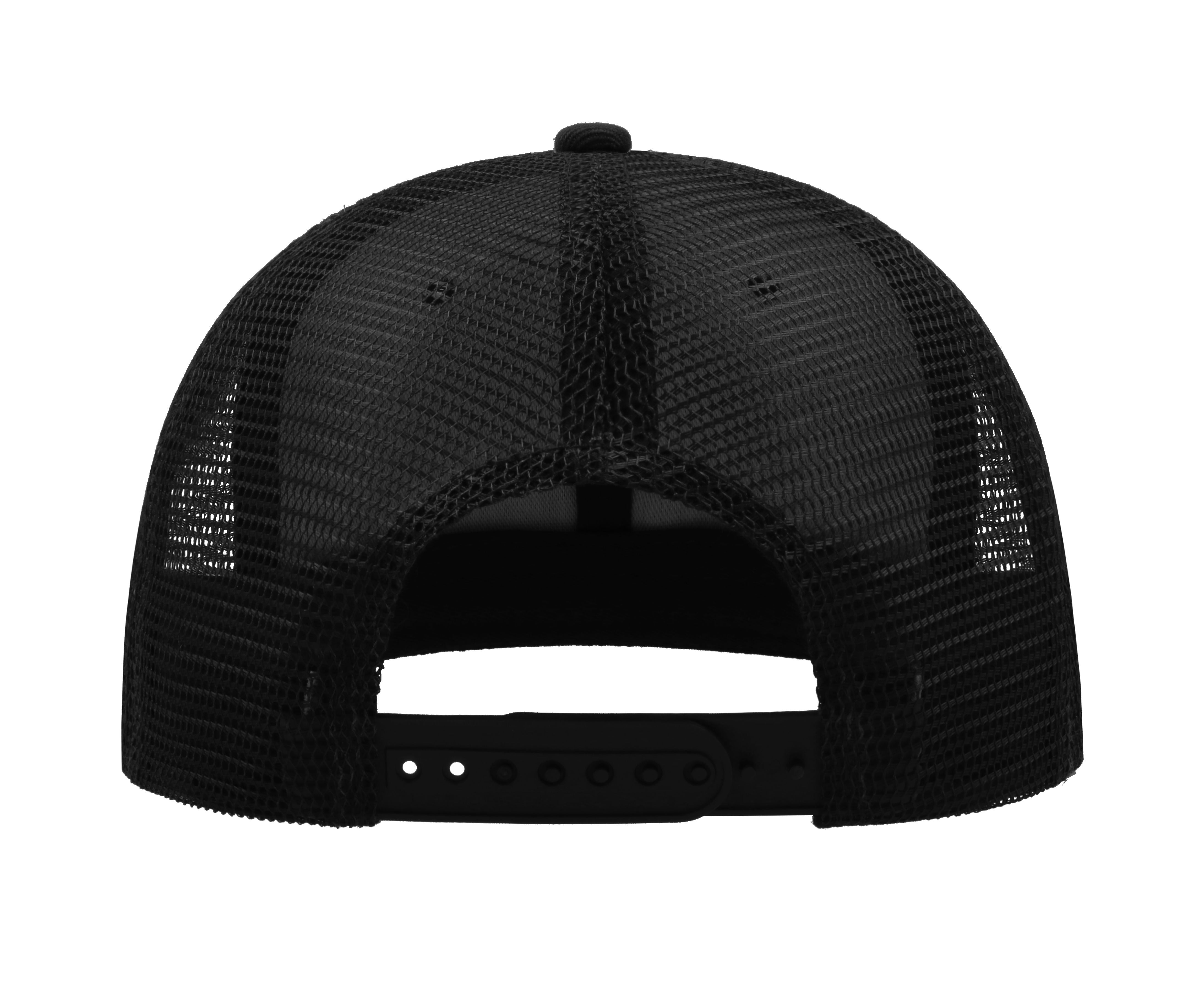 Casquette Visière Plate Style Trucker - Black / Black