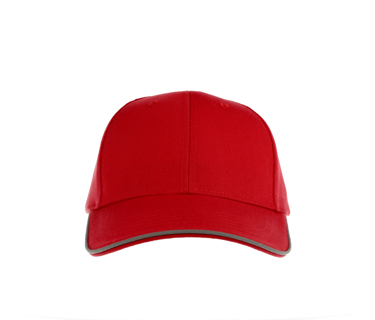 Casquette 6 Pans Liseré Réfléchissant - Red