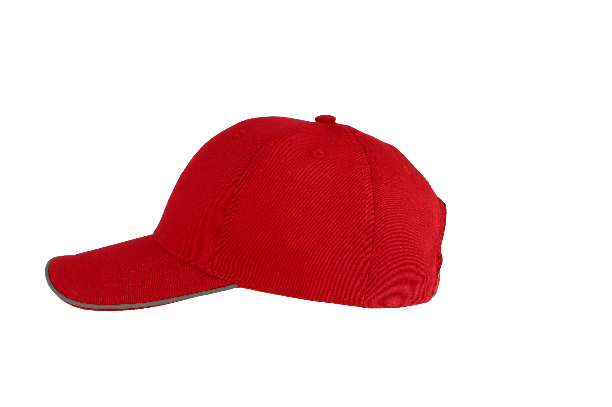 Casquette 6 Pans Liseré Réfléchissant - Red