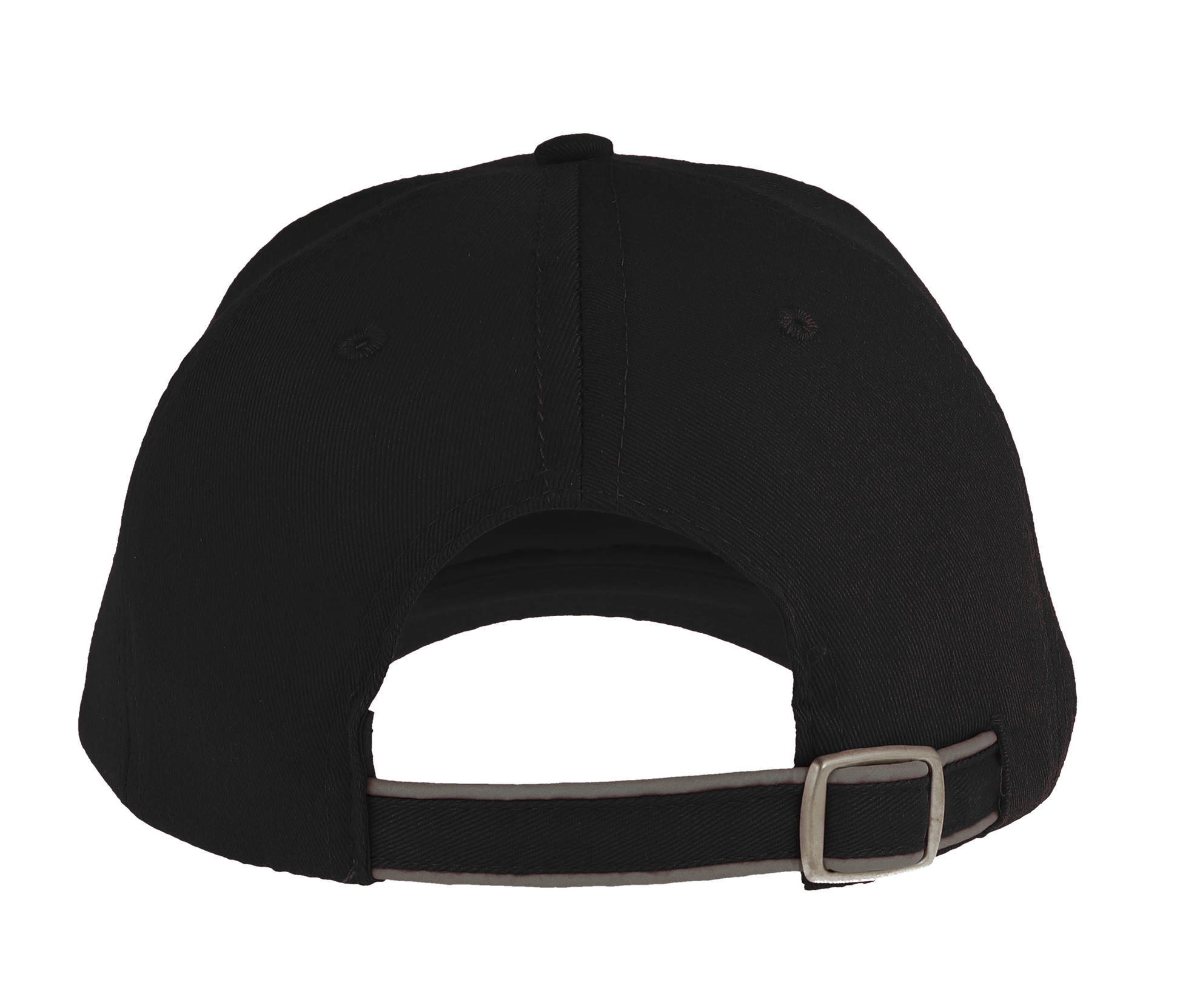 Casquette 6 Pans Liseré Réfléchissant - Black