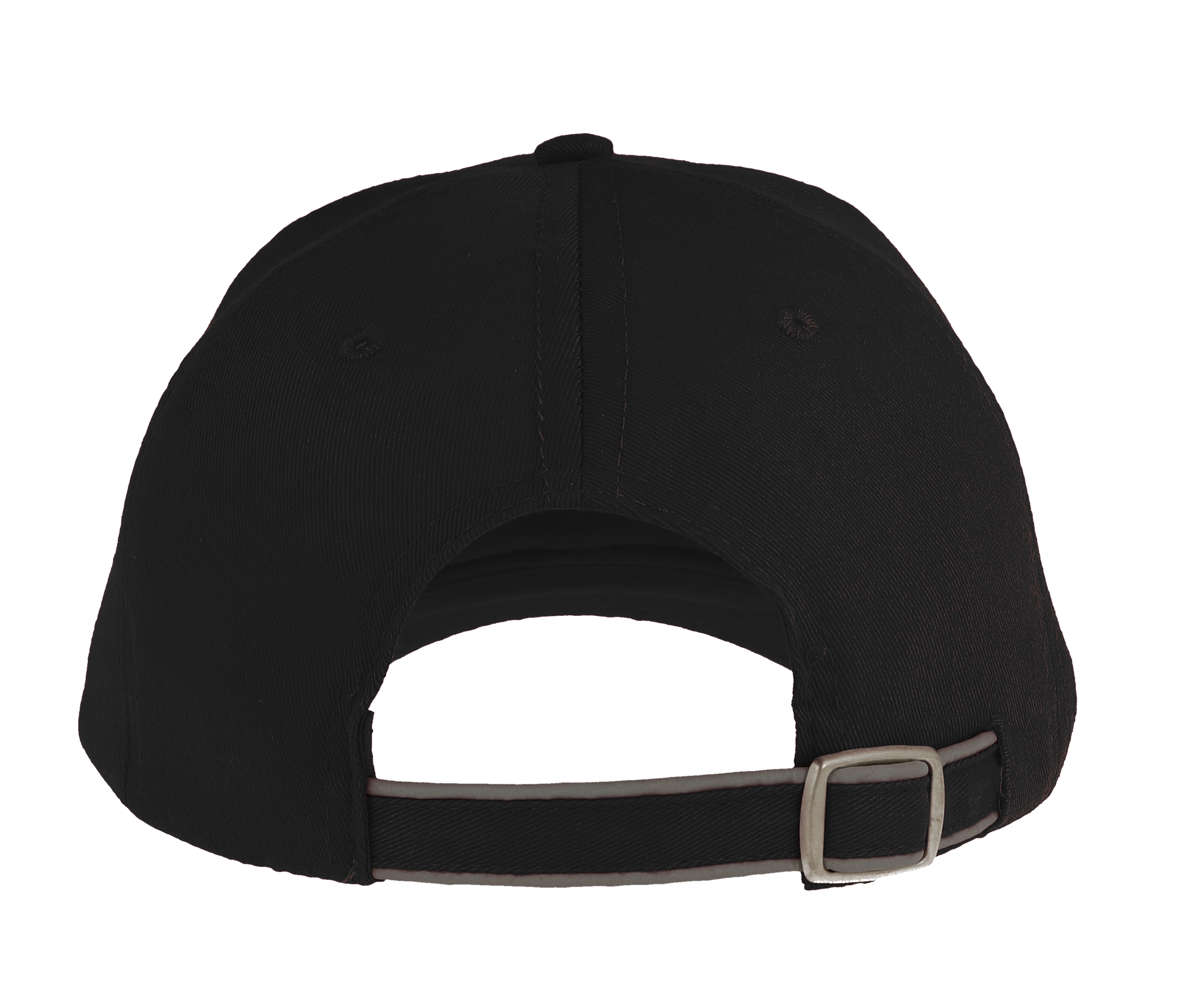 Casquette 6 Pans Liseré Réfléchissant - Black