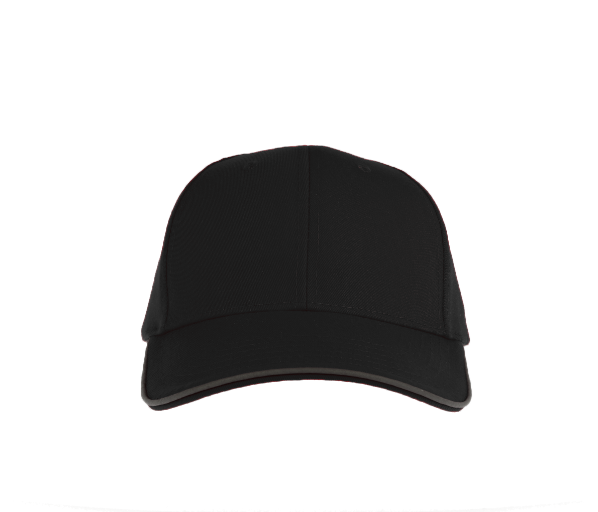 Casquette 6 Pans Liseré Réfléchissant - Black