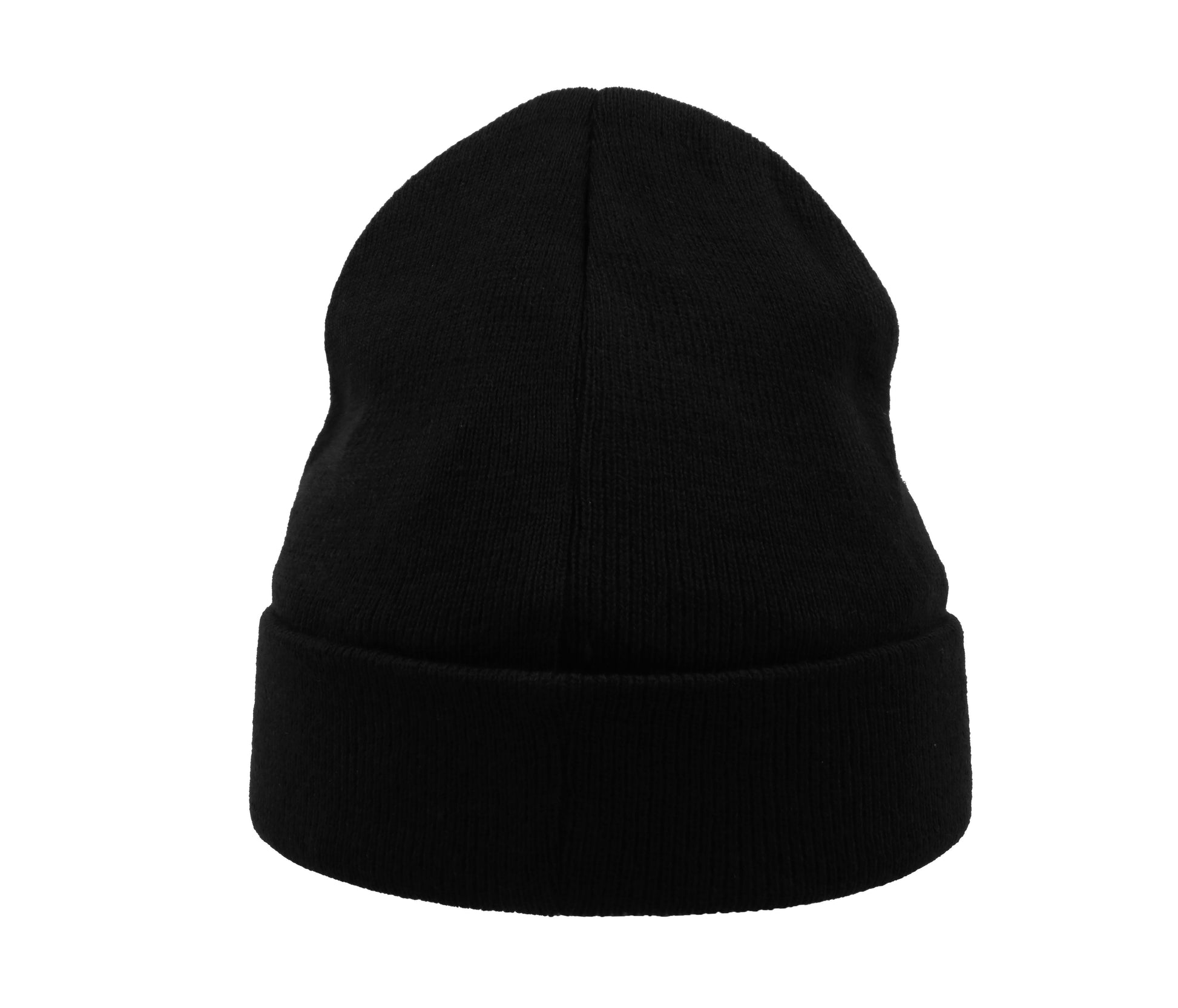 Bonnet en Bord Côte Avec Rabat - Black