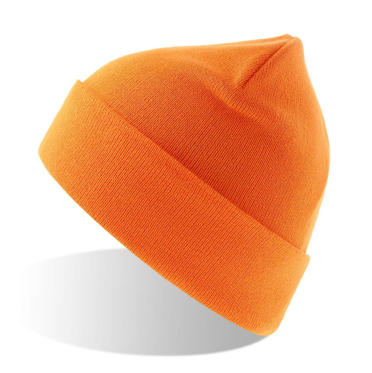 Bonnet en Bord Côte Avec Rabat - Fluo Orange