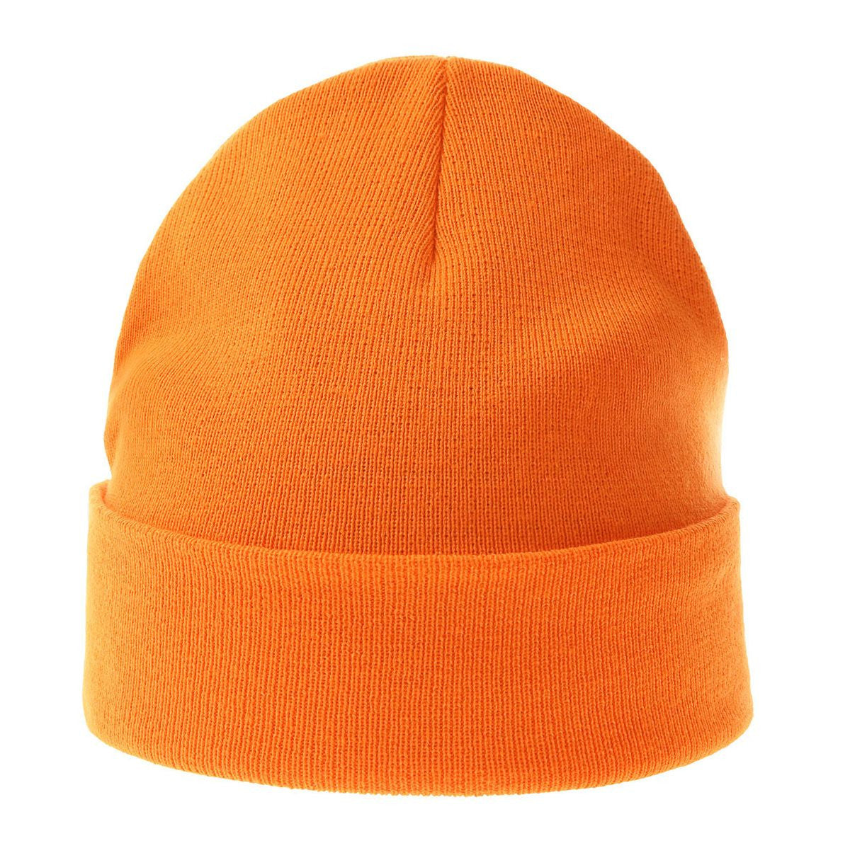 Bonnet en Bord Côte Avec Rabat - Fluo Orange