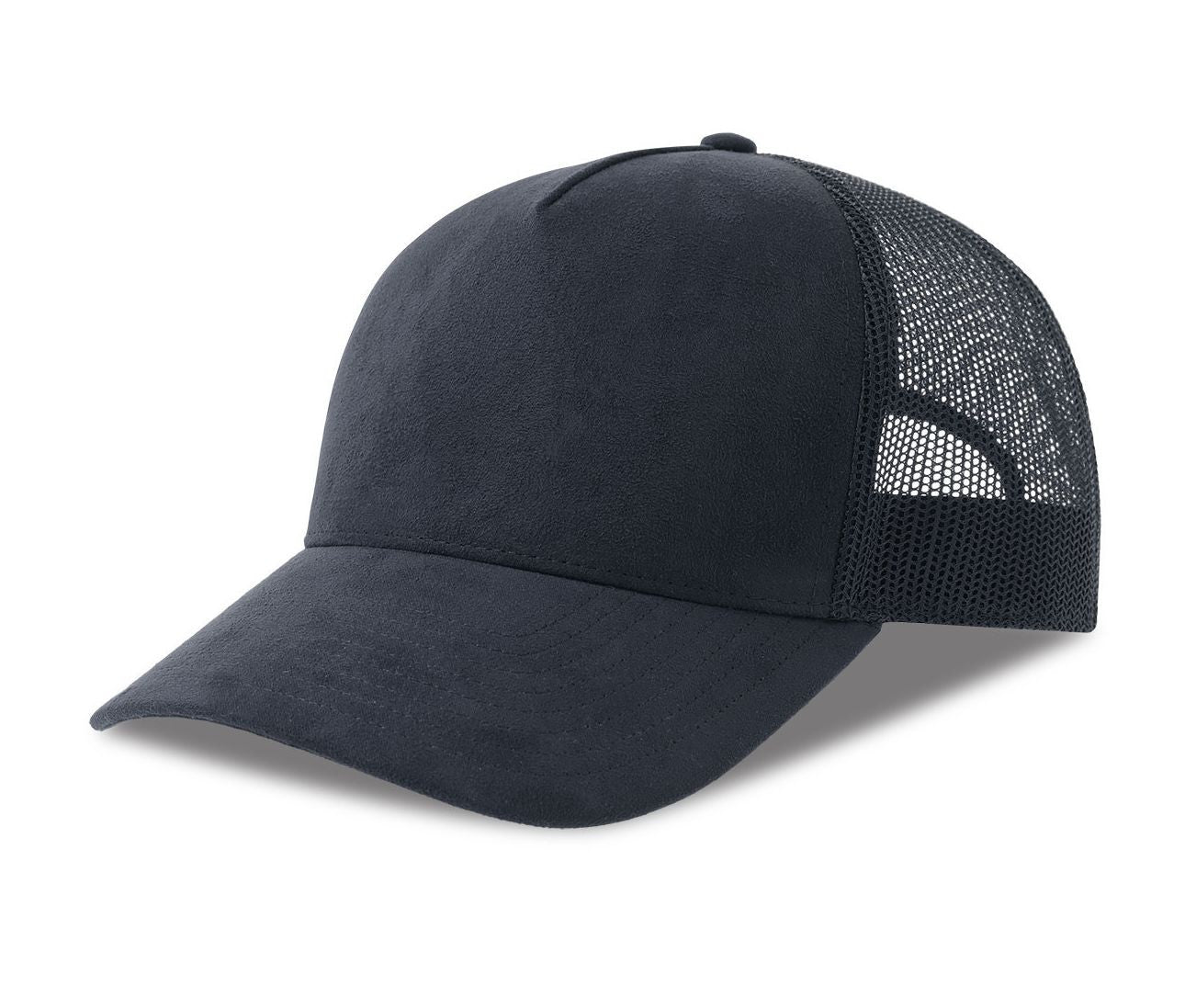 Casquette Style Trucker en Faux Daim - Navy