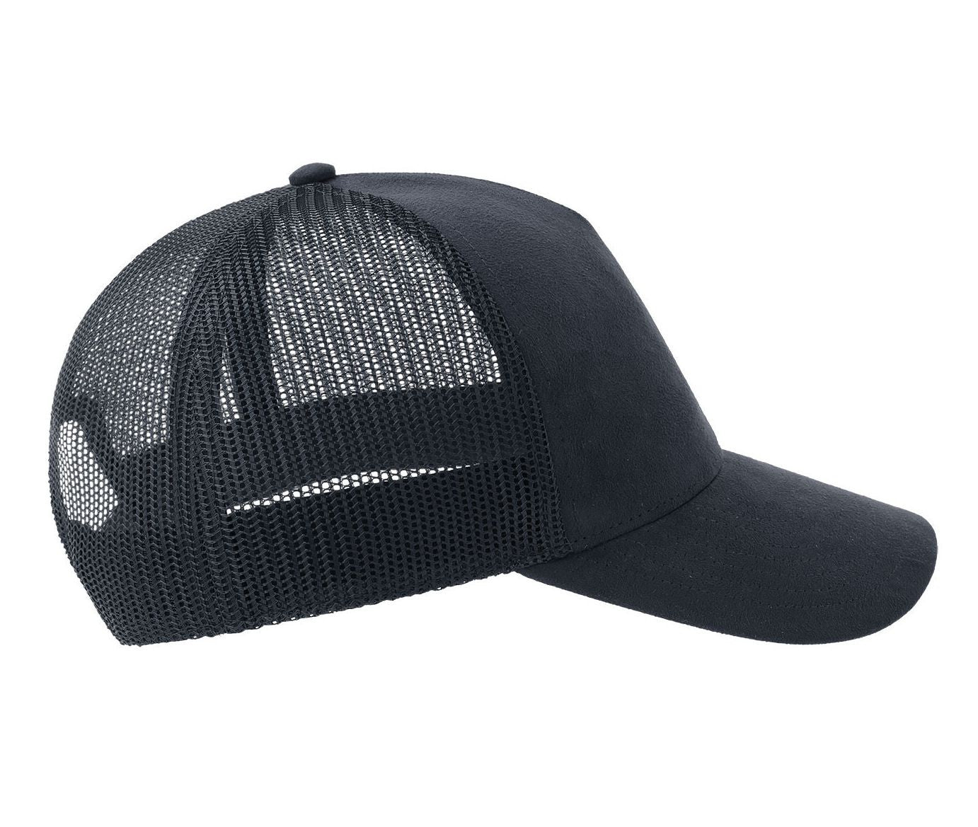 Casquette Style Trucker en Faux Daim - Navy