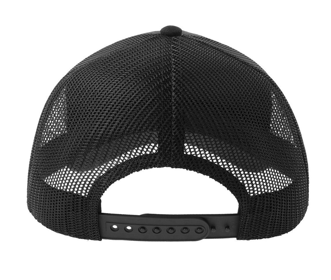 Casquette Style Trucker en Faux Daim - Black