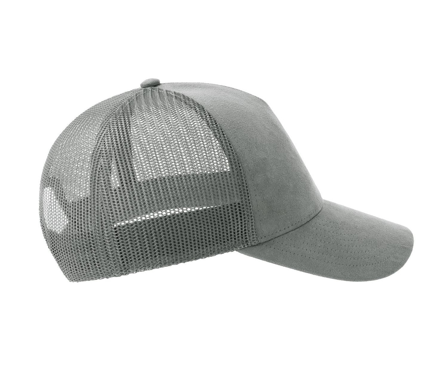 Casquette Style Trucker en Faux Daim - Grey