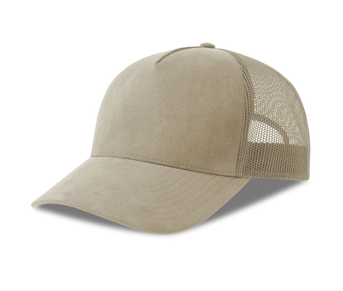Casquette Style Trucker en Faux Daim - Stone