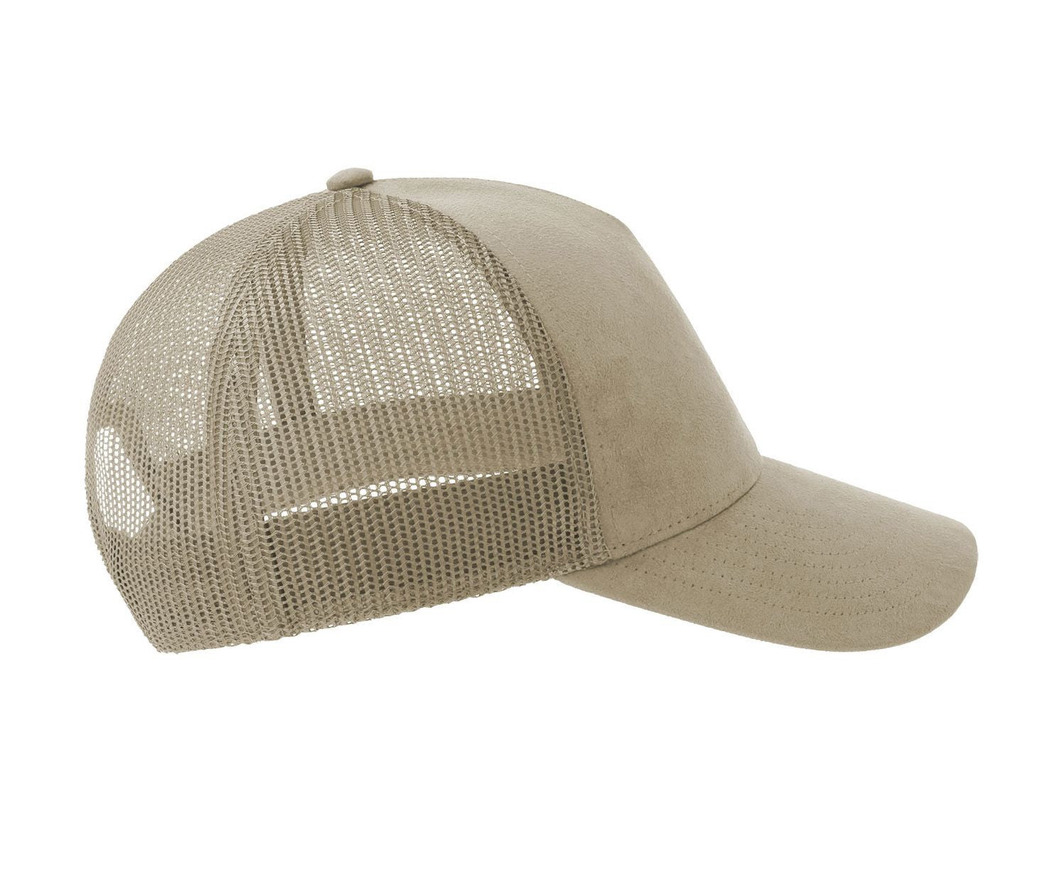 Casquette Style Trucker en Faux Daim - Stone