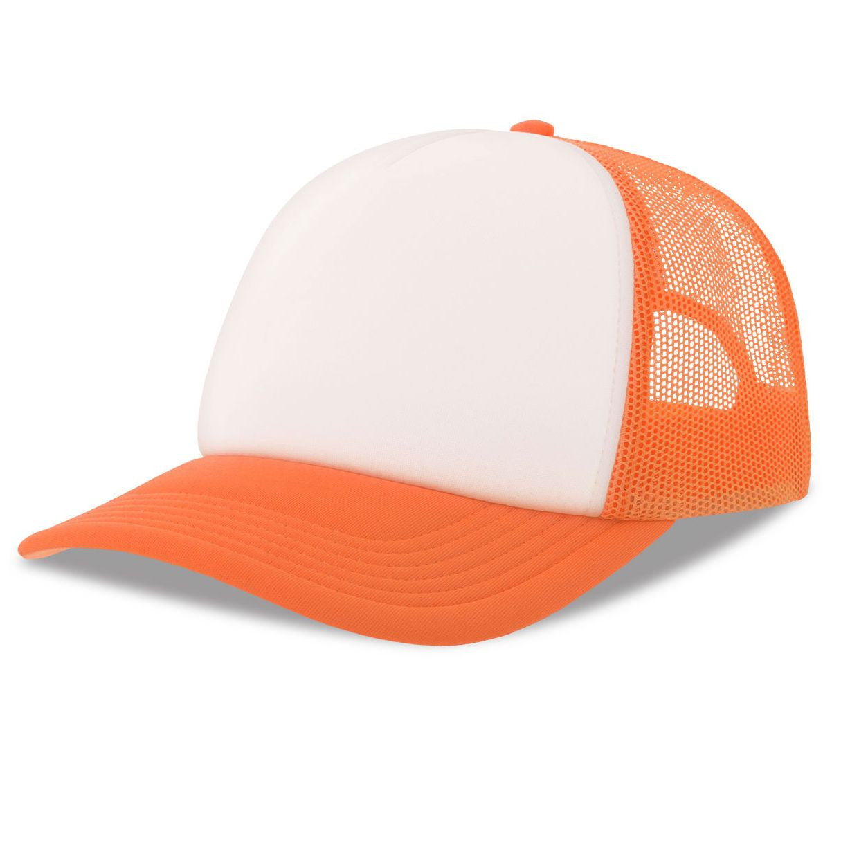 Casquette Style Rappeur - White / Fluo Orange