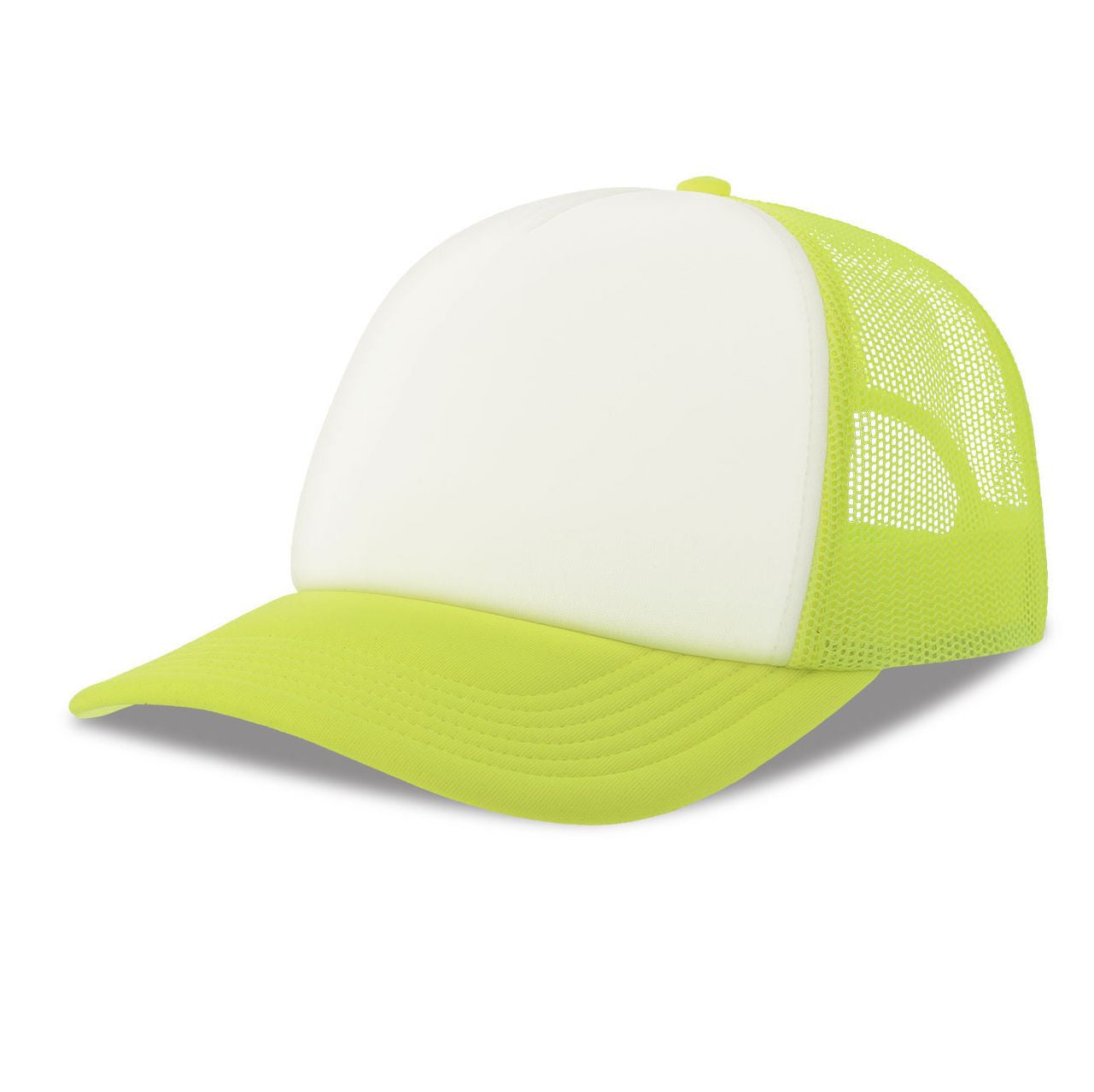 Casquette Style Rappeur - White / Fluo Yellow