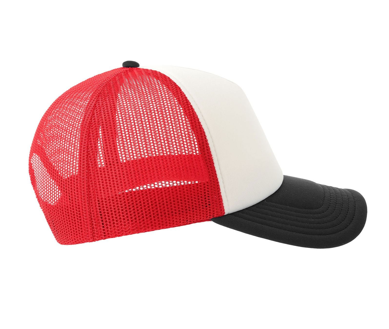 Casquette Style Rappeur - White/red/black