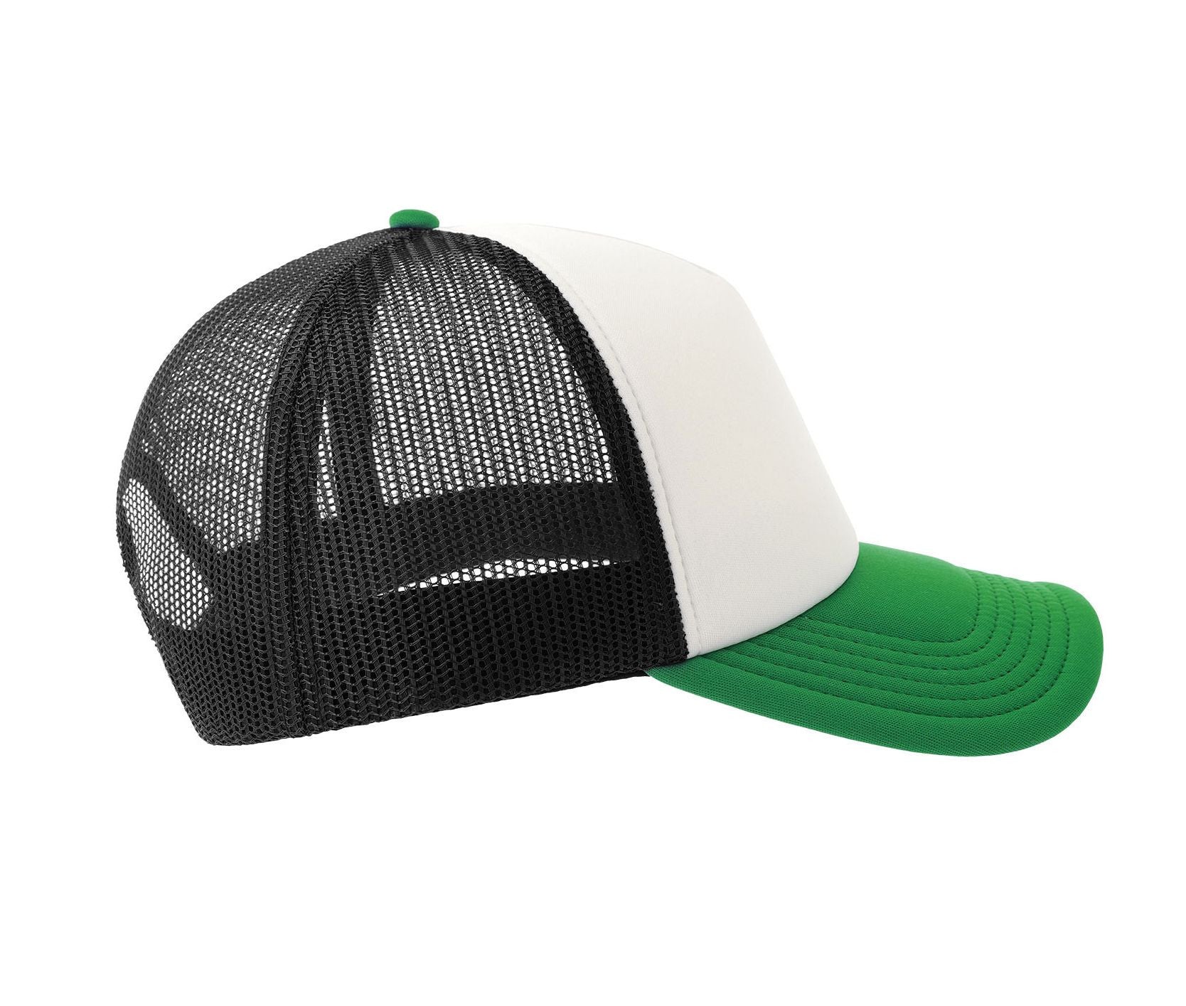 Casquette Style Rappeur - White/black/green