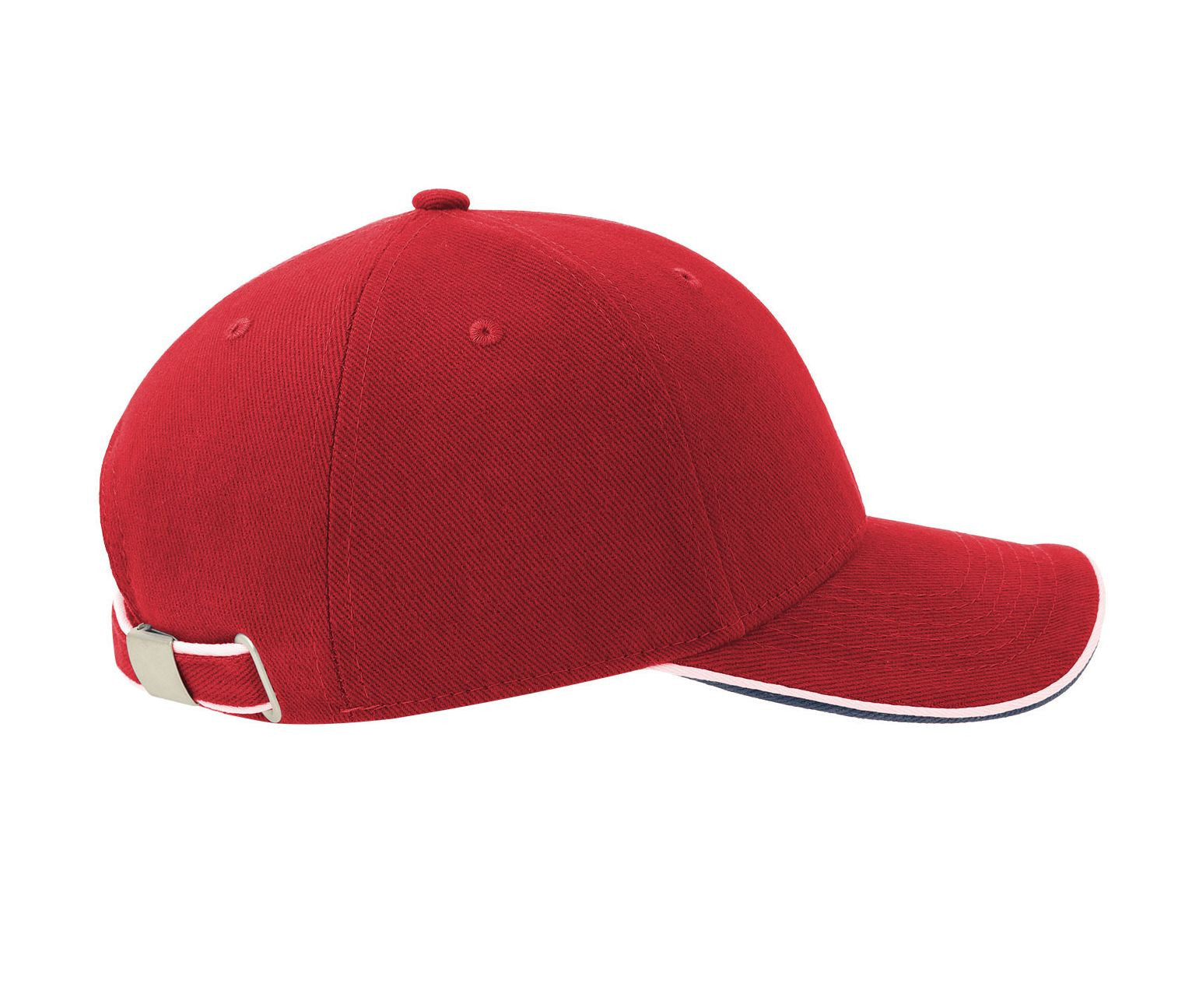 Casquette 6 Pans Contrastée - Red