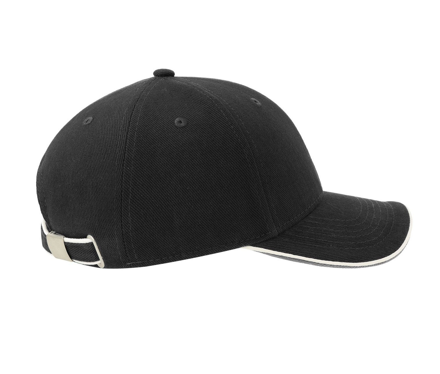 Casquette 6 Pans Contrastée - Black