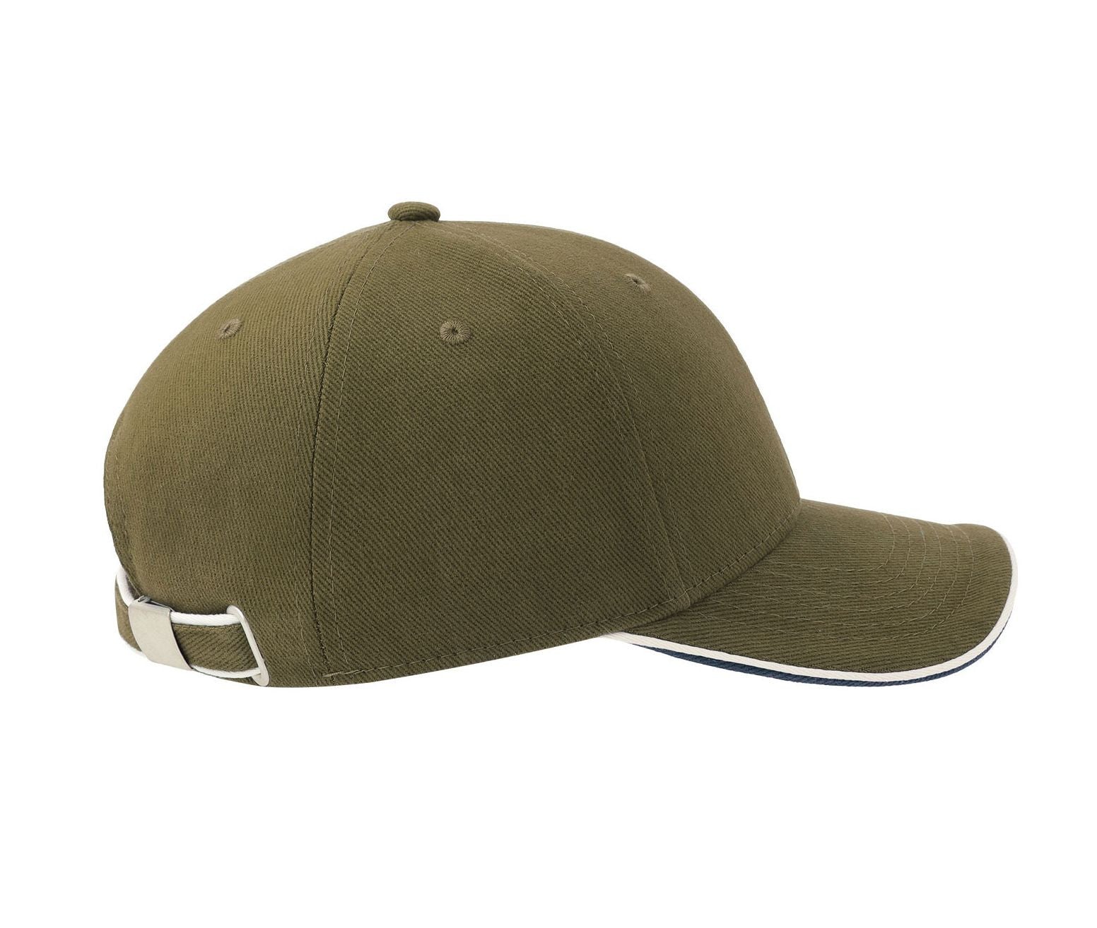 Casquette 6 Pans Contrastée - Olive