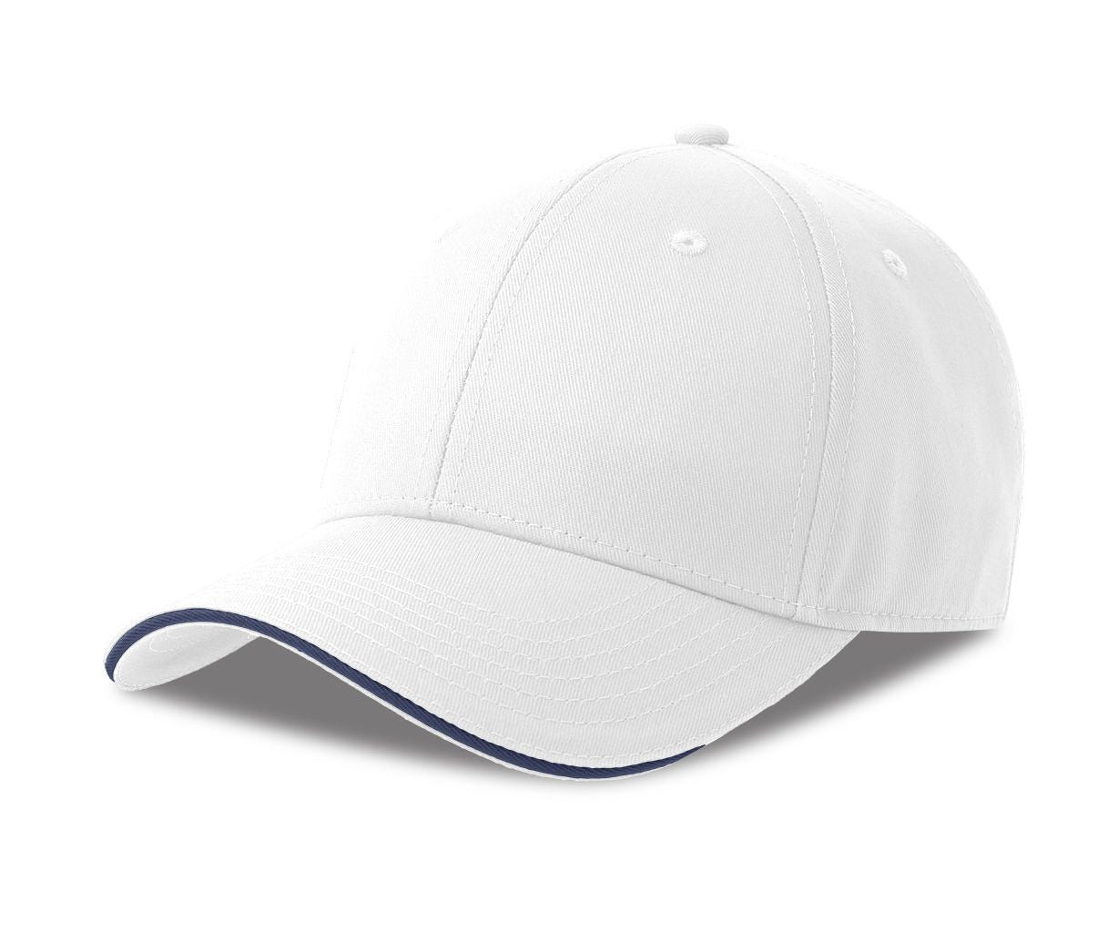 Casquette 6 Pans Visière Sandwich - White/navy