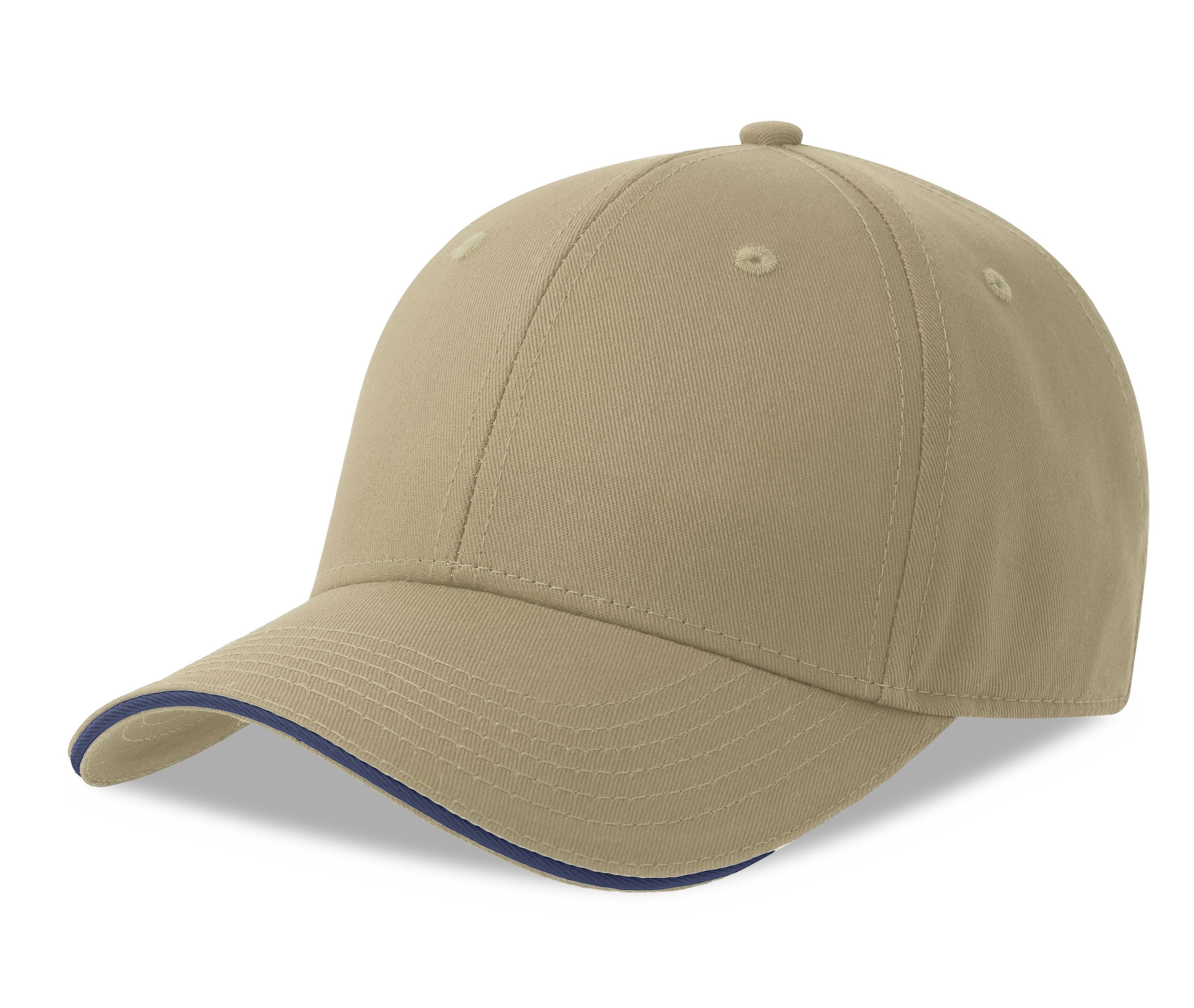 Casquette 6 Pans Visière Sandwich - Khaki/navy