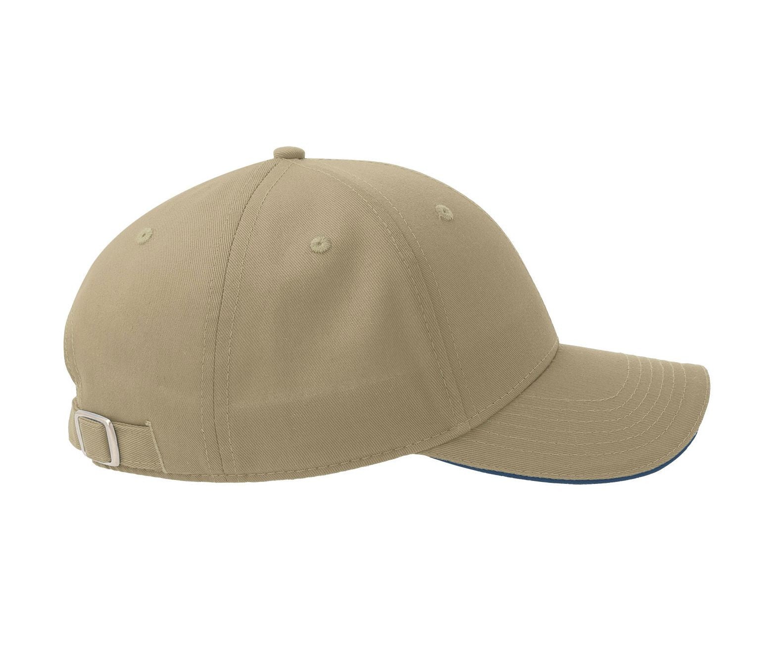 Casquette 6 Pans Visière Sandwich - Khaki/navy