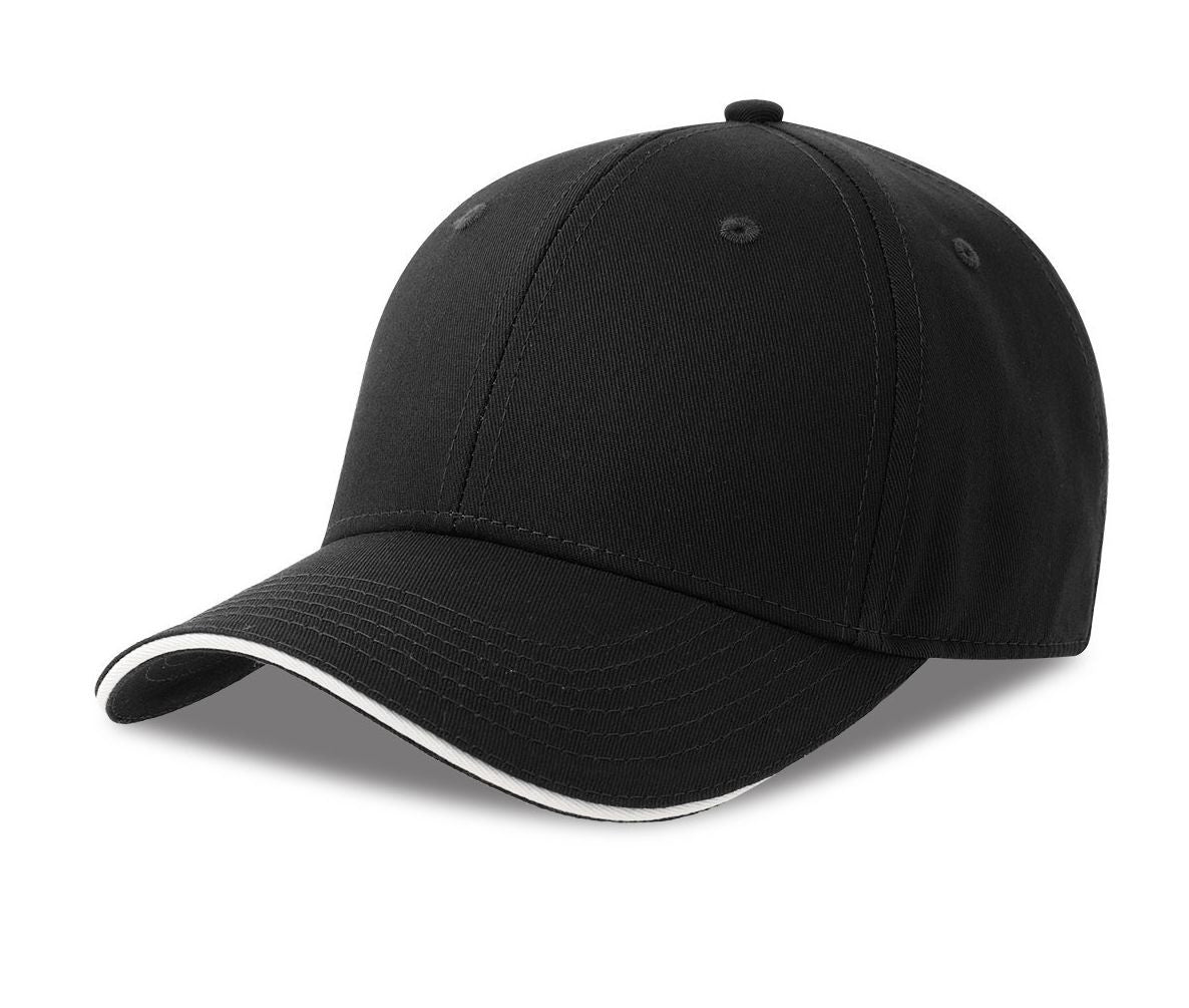 Casquette 6 Pans Visière Sandwich - Black
