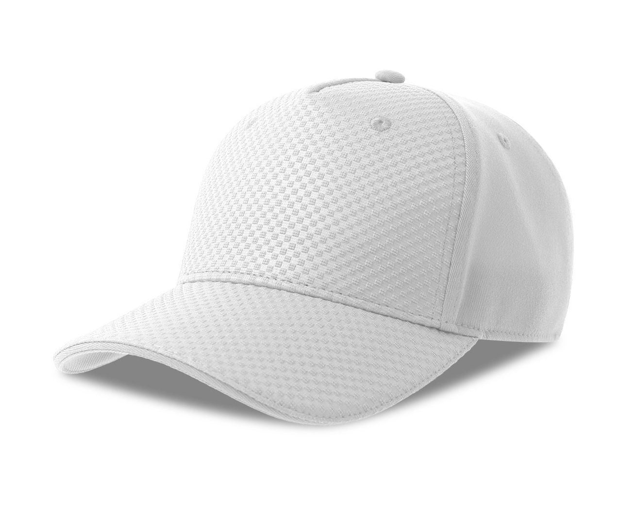 Casquette 5 Pans Effet Nid D'abeille - White