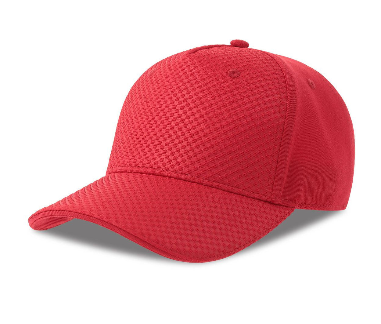 Casquette 5 Pans Effet Nid D'abeille - Red