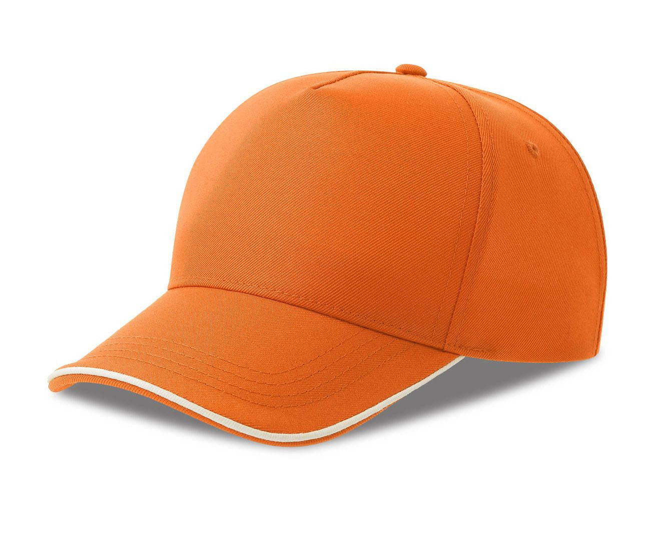 Casquette Baseball 5 Pans - Orange/white