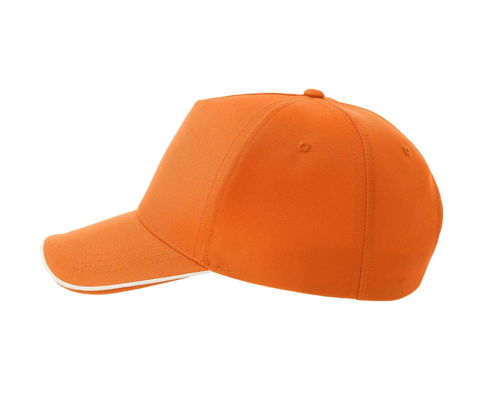 Casquette Baseball 5 Pans - Orange/white