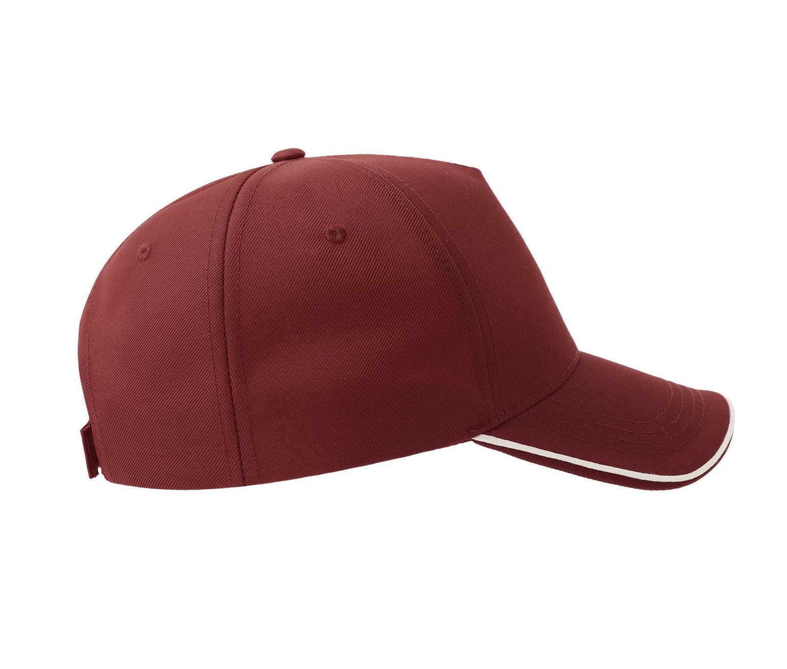 Casquette Baseball 5 Pans - Burgundy/white