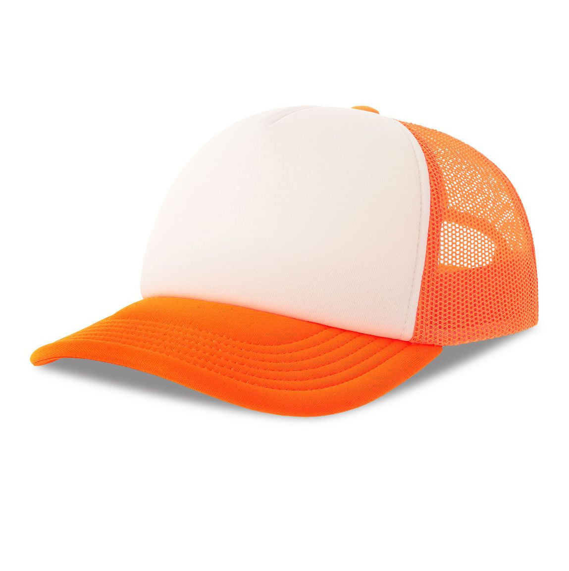 Casquette Enfant Style Rappeur - White / Fluo Orange