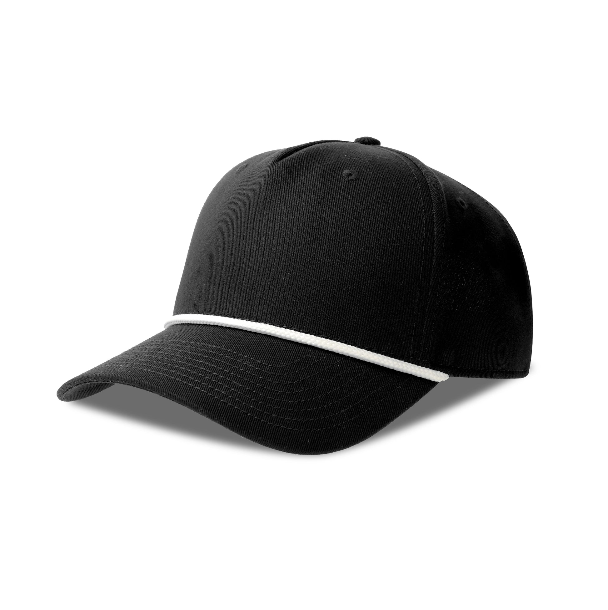 Casquette 5 Pans Avec Liseré Contrasté - Black / White