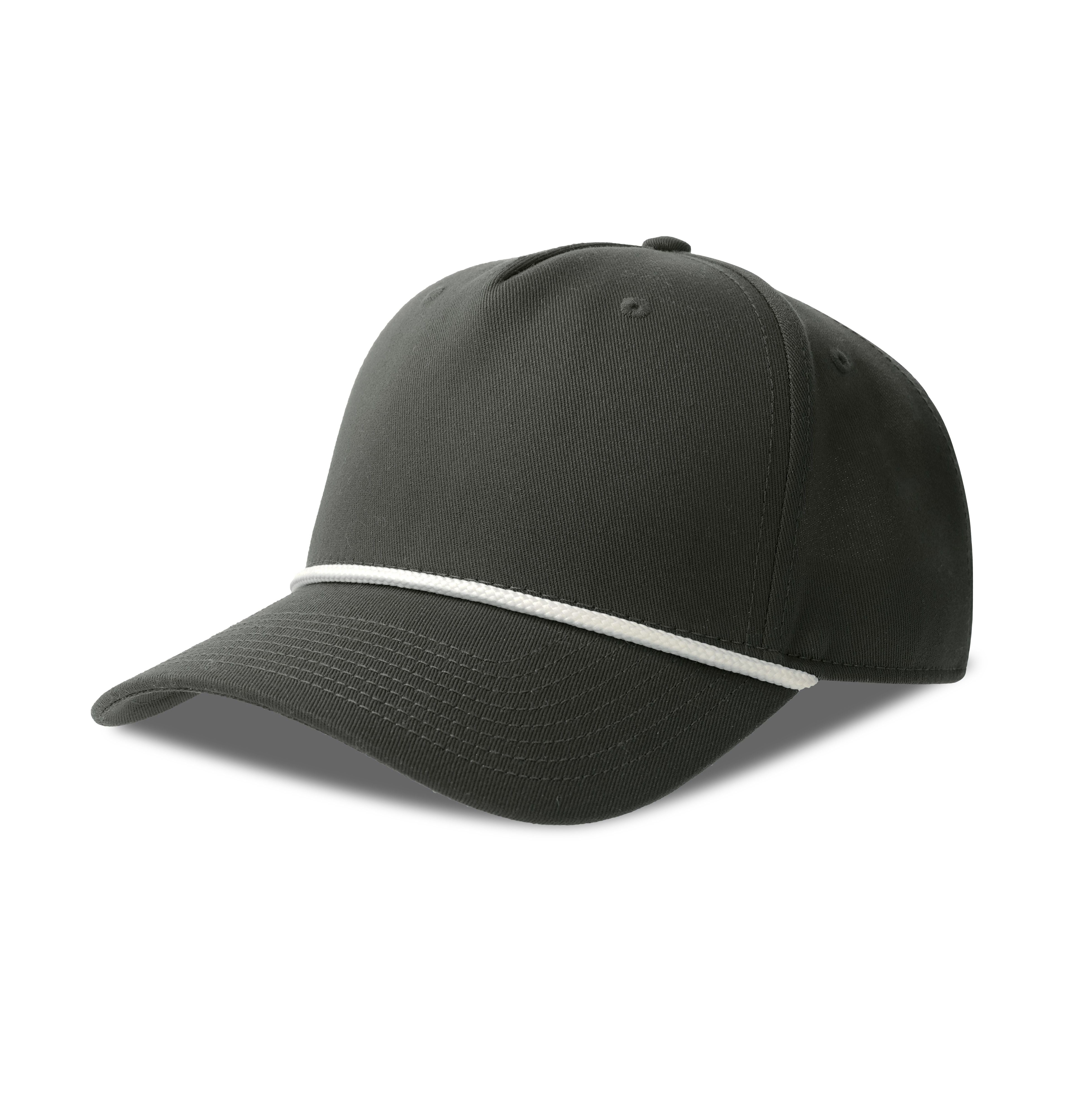 Casquette 5 Pans Avec Liseré Contrasté - Dark Grey / White