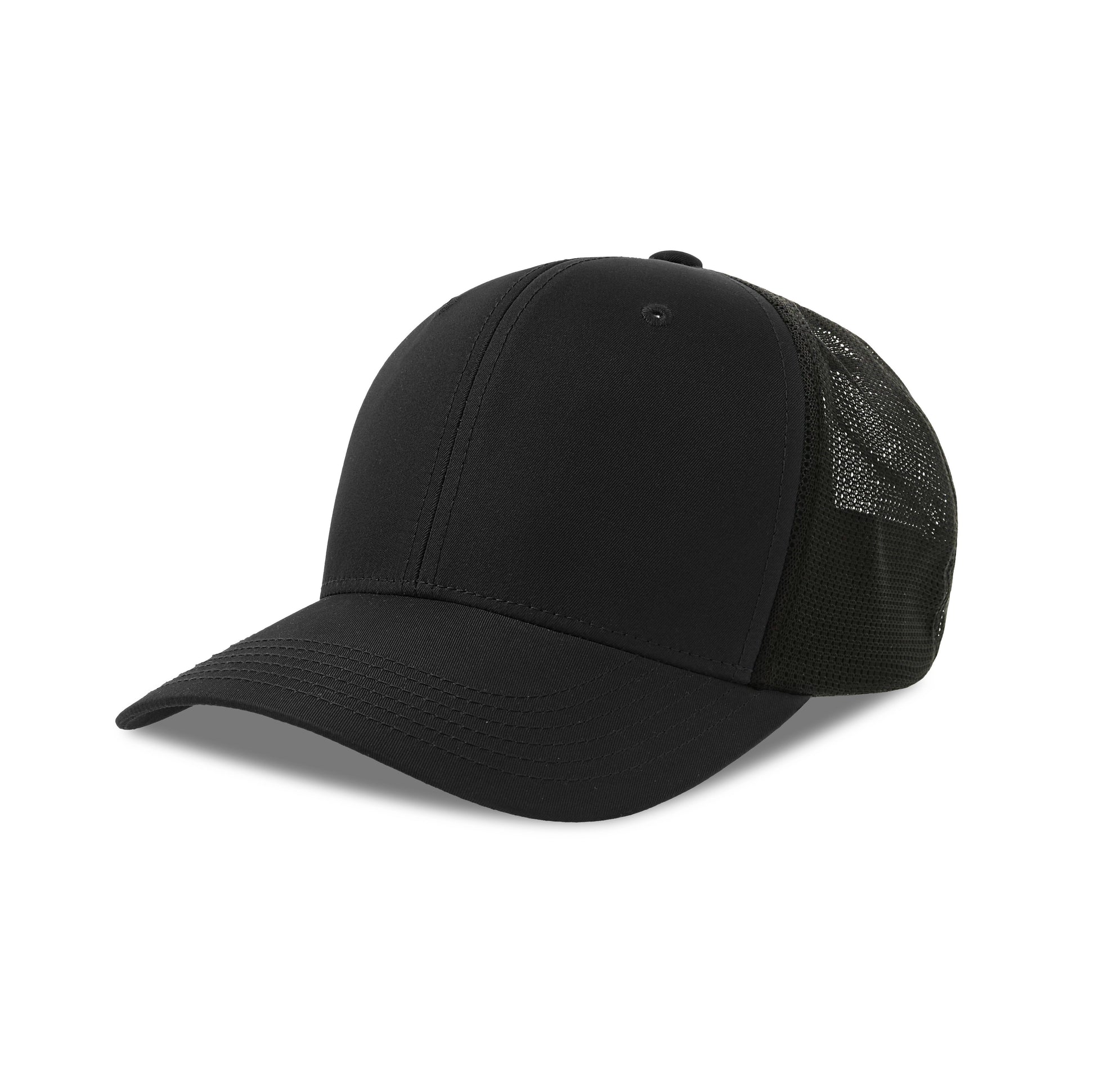 Casquette 6 Pans Avec Protection Anti Uv - Black / Black