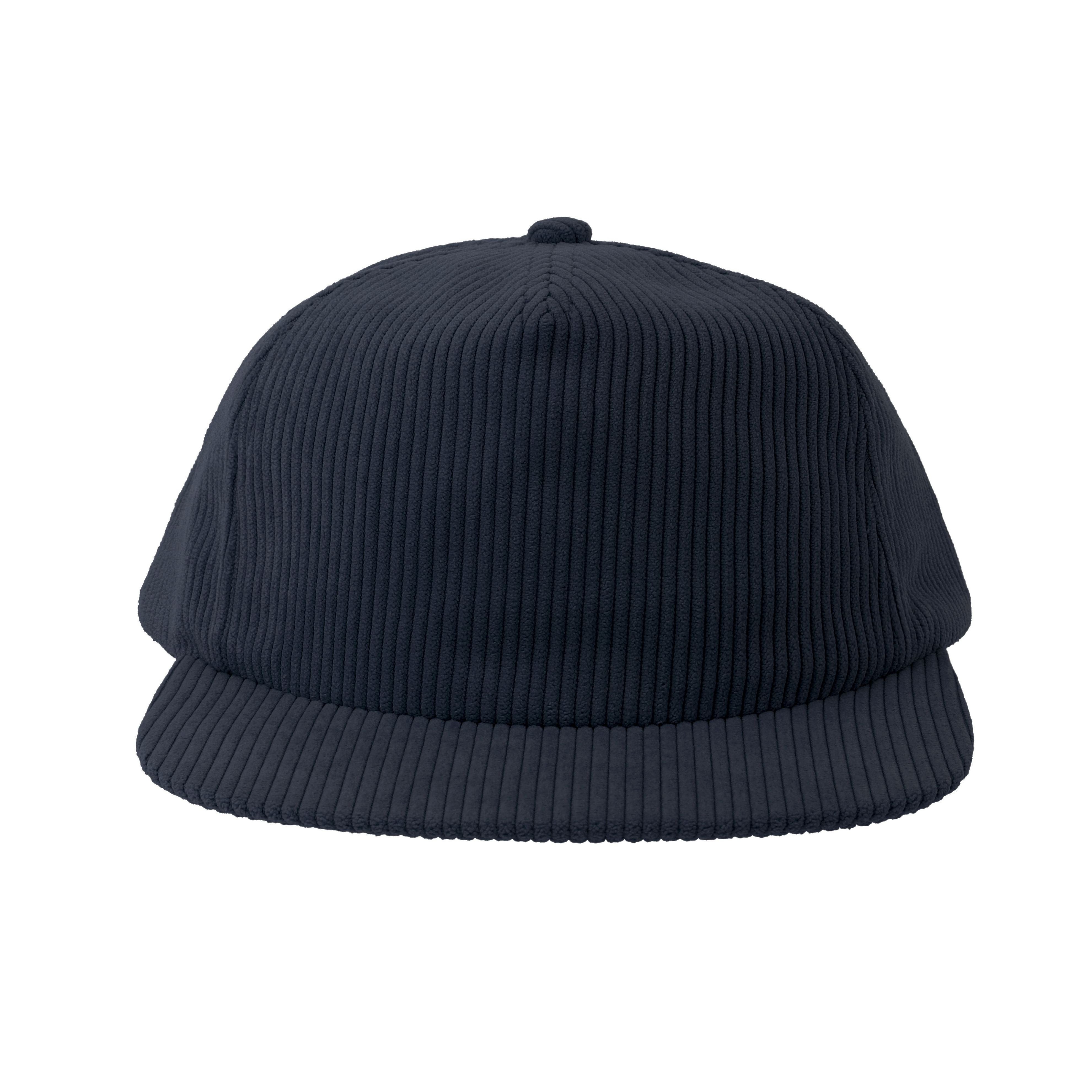 Casquette 5 Pans en Velours Côtelé - Navy